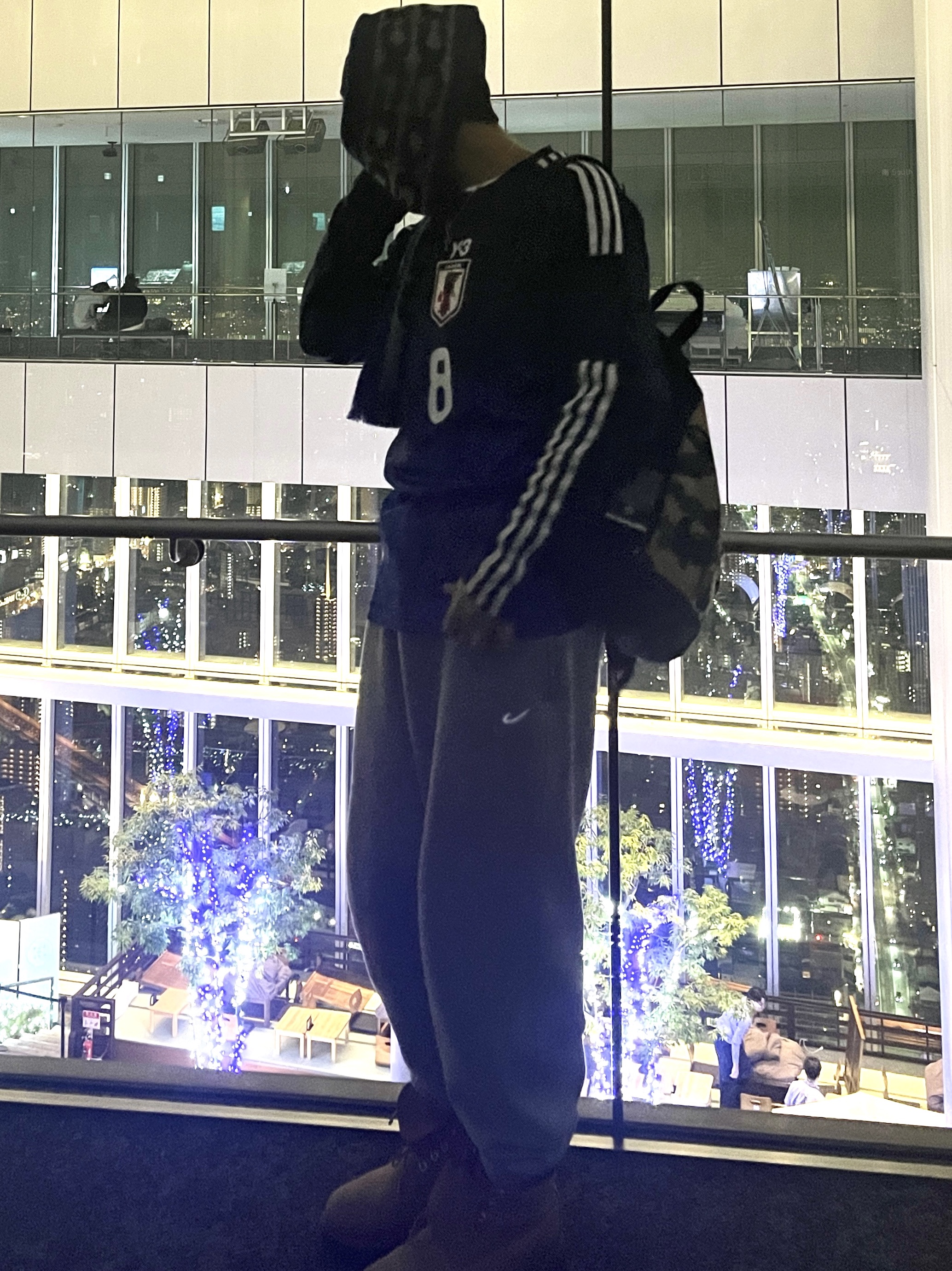 CDG Logo Check Muffler Blue, Y-3 Japan 2024 Home Replica Jersey Legend Ink - US Sizing 착용 스타일 - 1