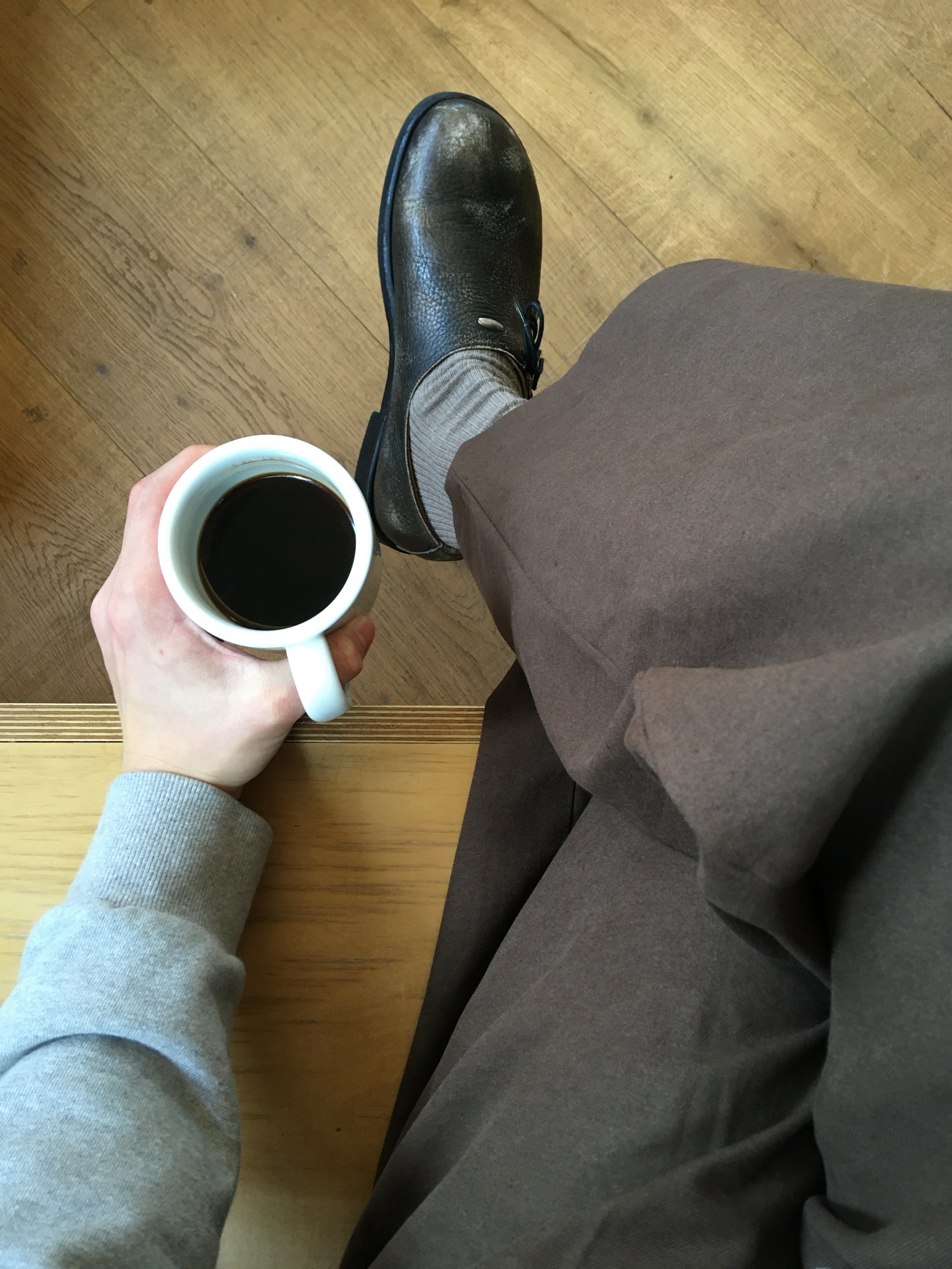 [6% 적립] NegativeThree Oblique Derby Shoe Black Beige 착용 스타일