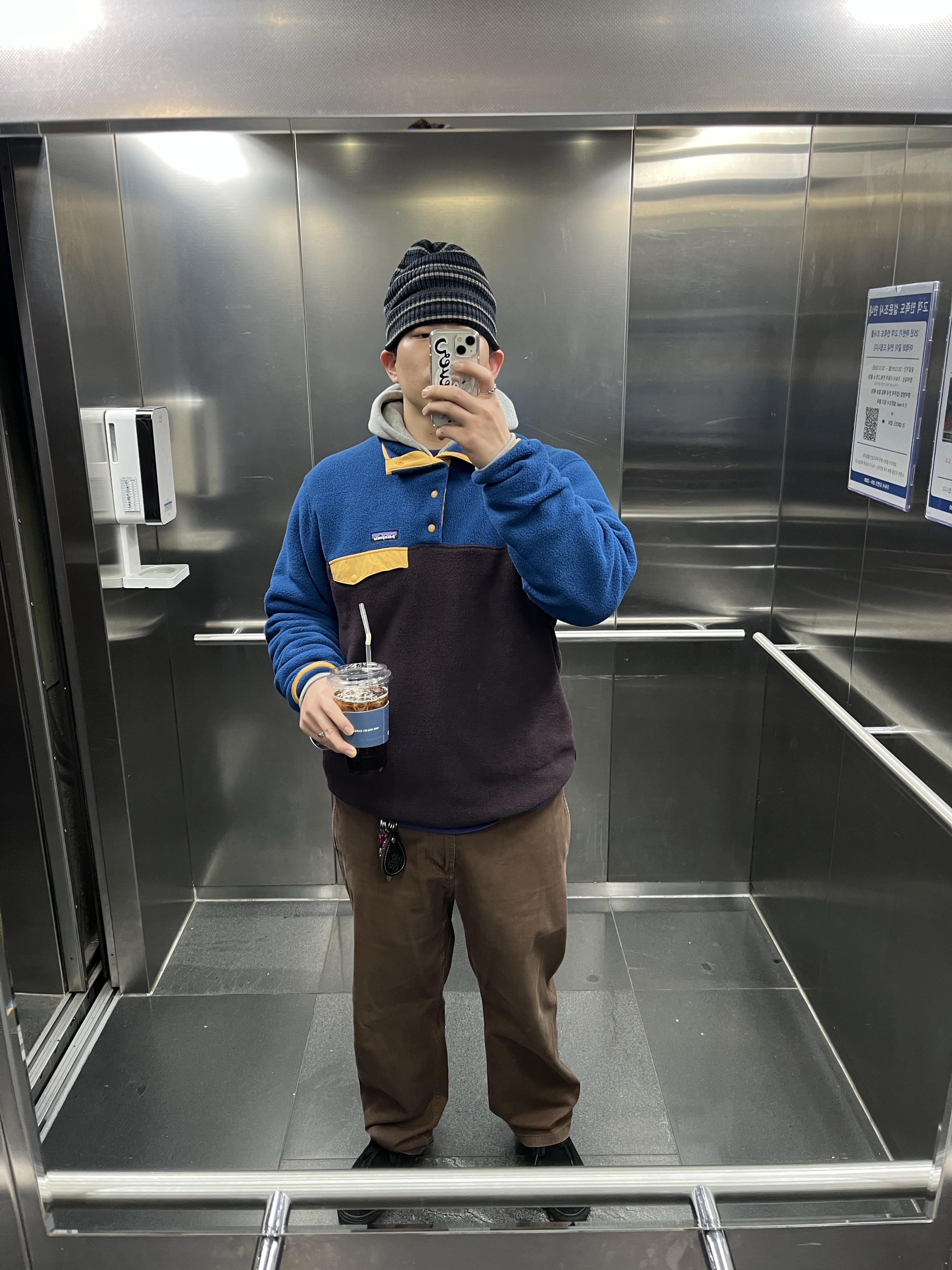 Yeezy HD-10 Grey - Korea Limited, Patagonia Lightweight Synchilla Snap-T Fleece Pullover Salmon Energy Old Growth Green 착용 스타일 - 3