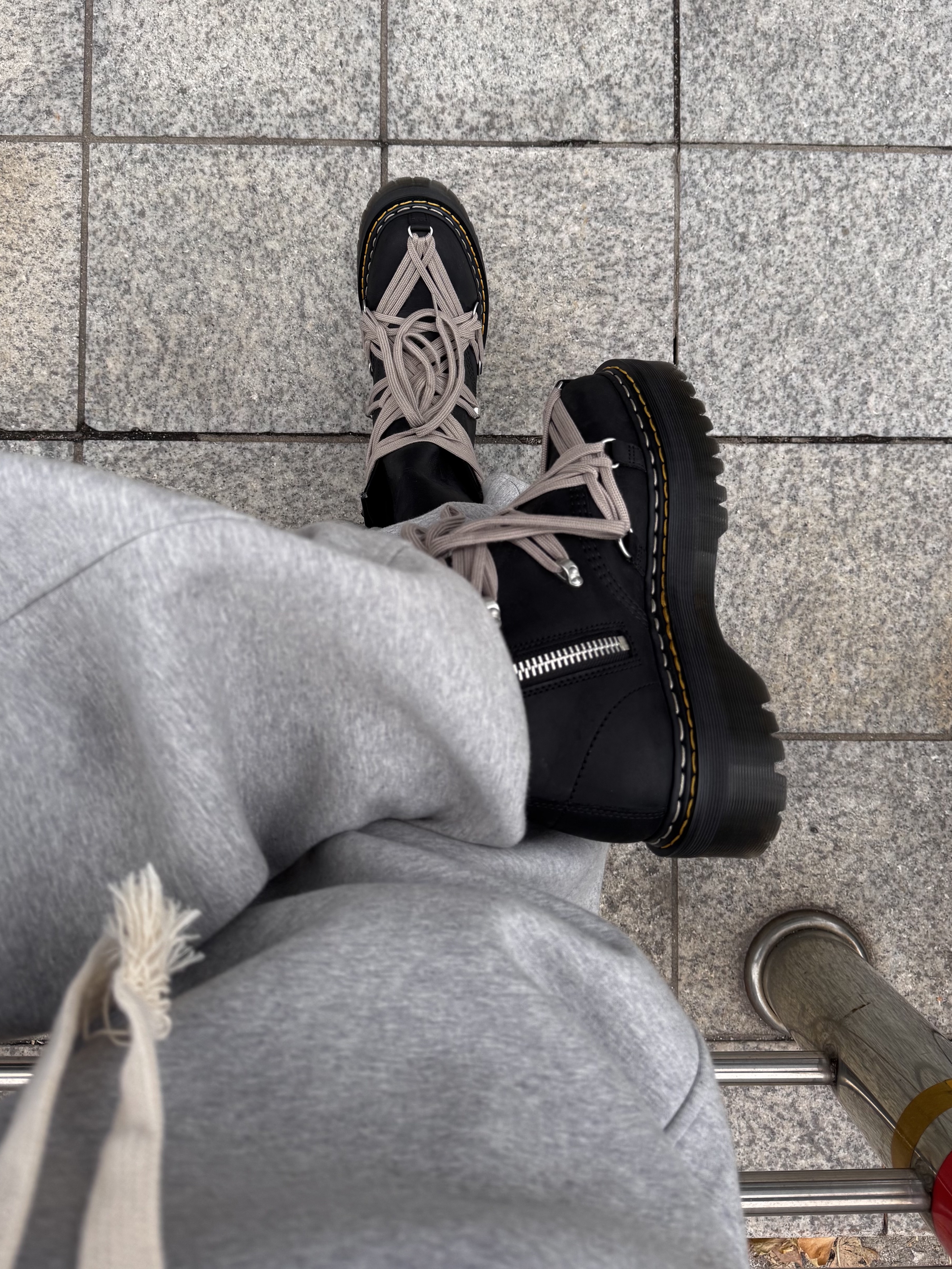 Force Sensitive FS Leather MA-1 Black, Nonnod Scuba Pajama Pants Grey 착용 스타일 - 3