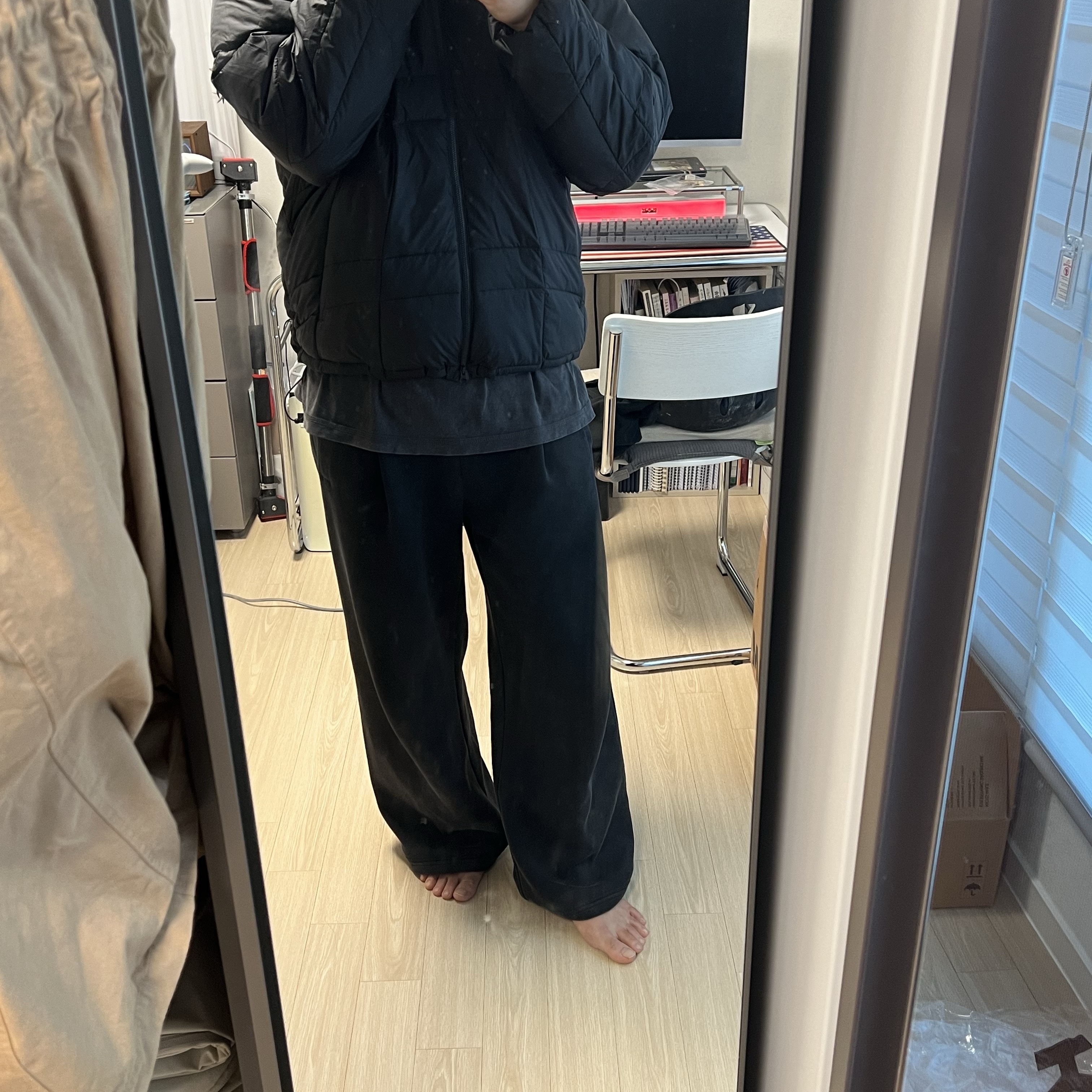 The North Face Wave LT On Jacket Black -25FW 착용 스타일 - 3
