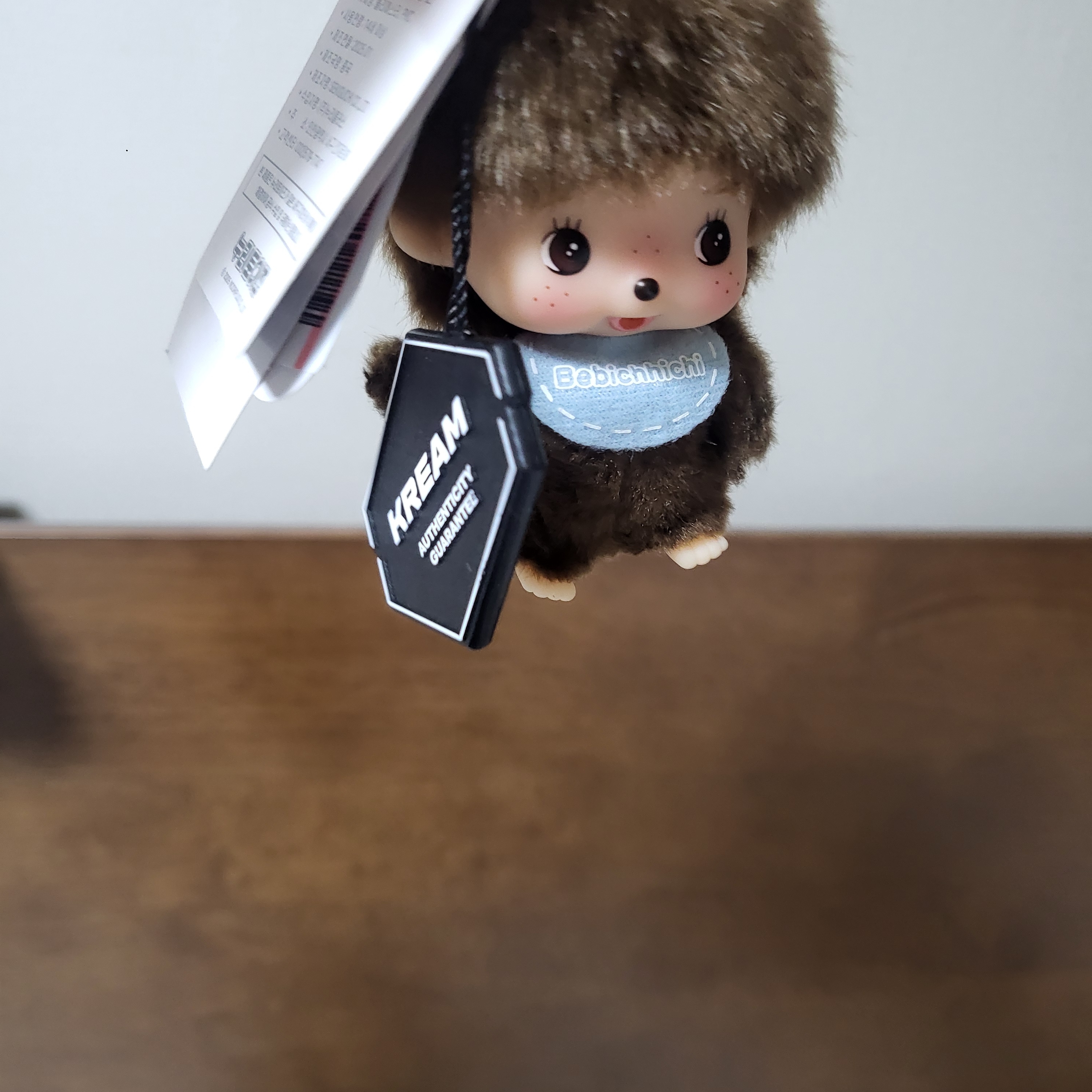 Monchhichi Bebichhichi Bighead SS Boy Key Chain Blue 착용 스타일 - 3