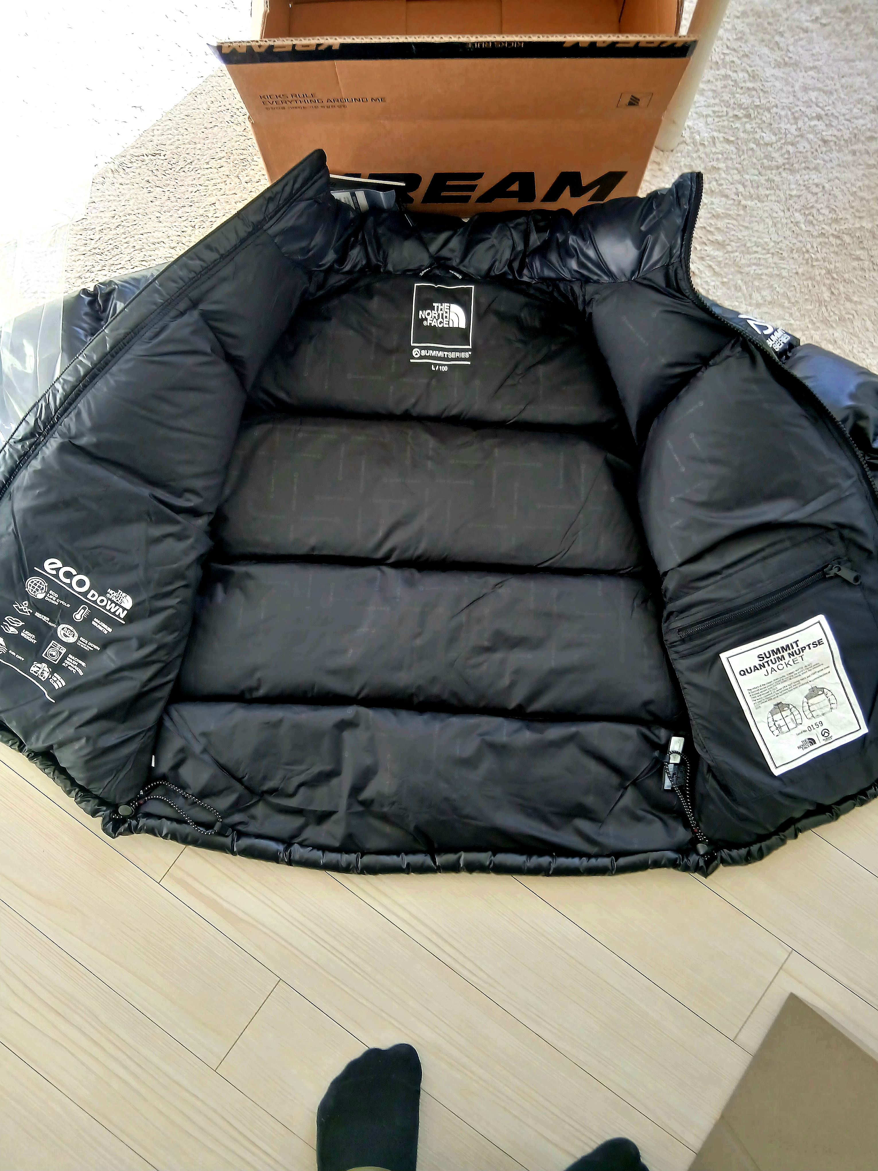 The North Face Quantum Nuptse RDS Jacket Black 착용 스타일 - 3