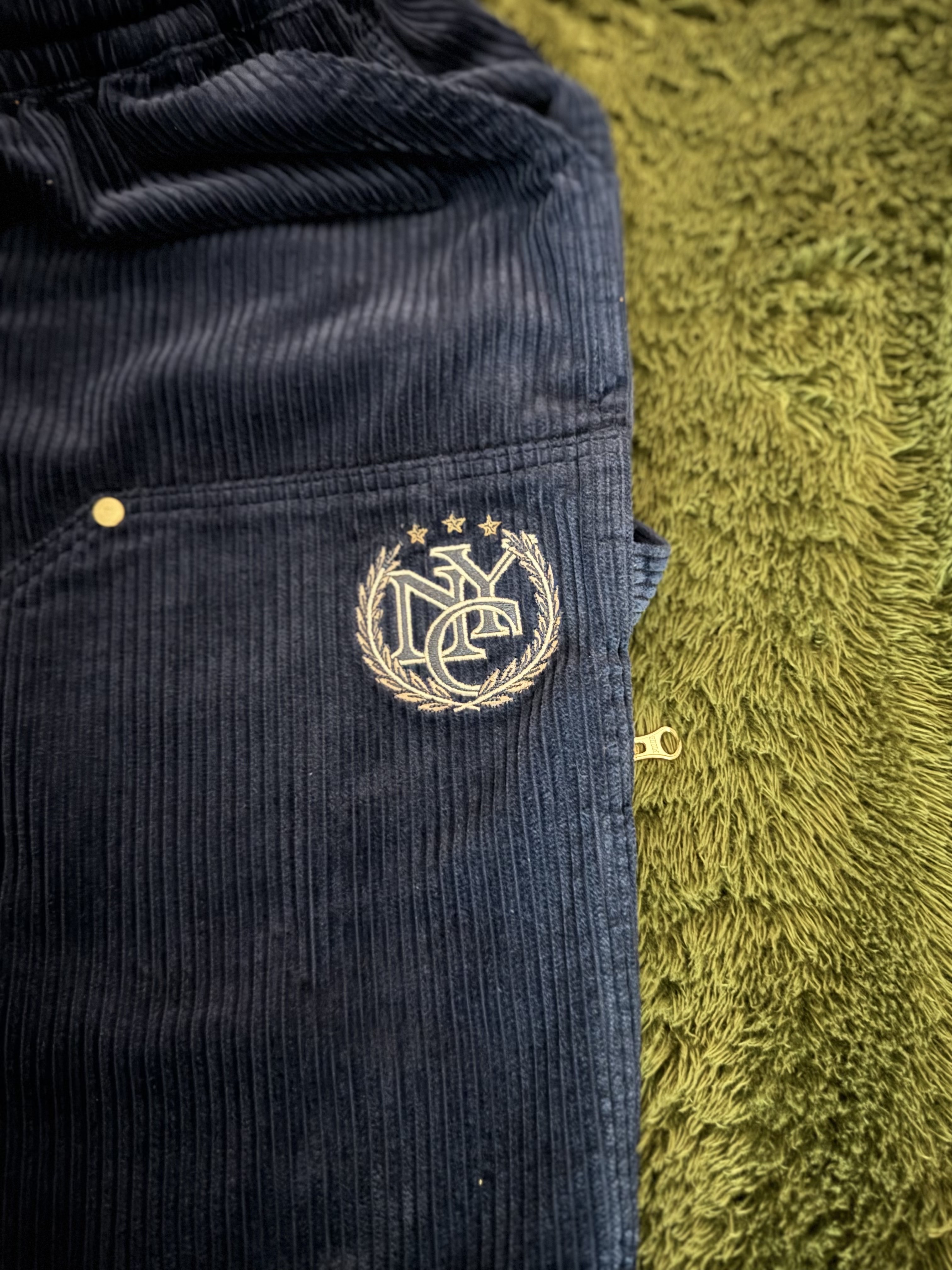 Puma X Rhuigi Corduroy Pants Persian Blue 착용 스타일 - 4