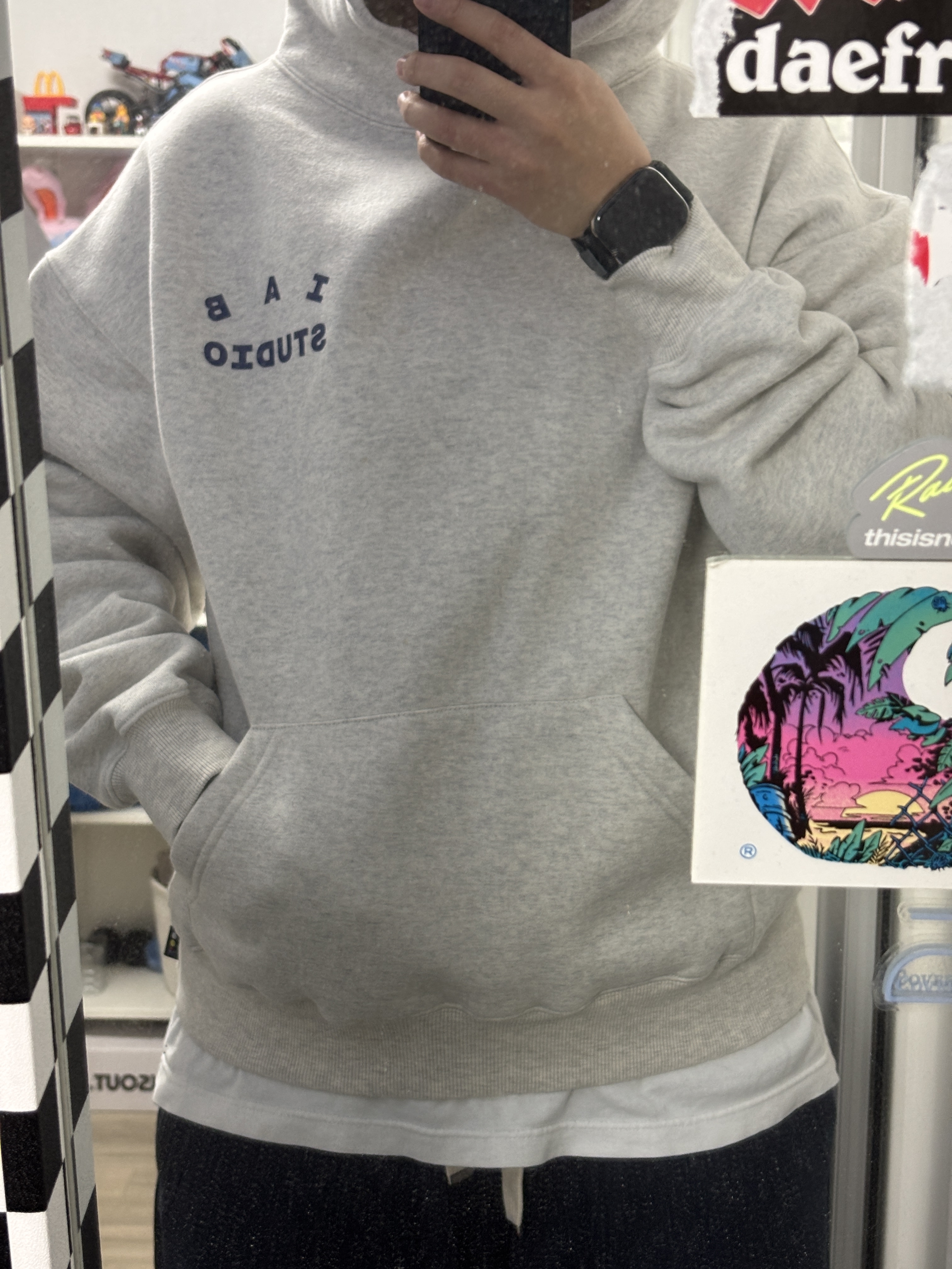 IAB Studio Hoodie Oatmeal Gray - 21SS 착용 스타일