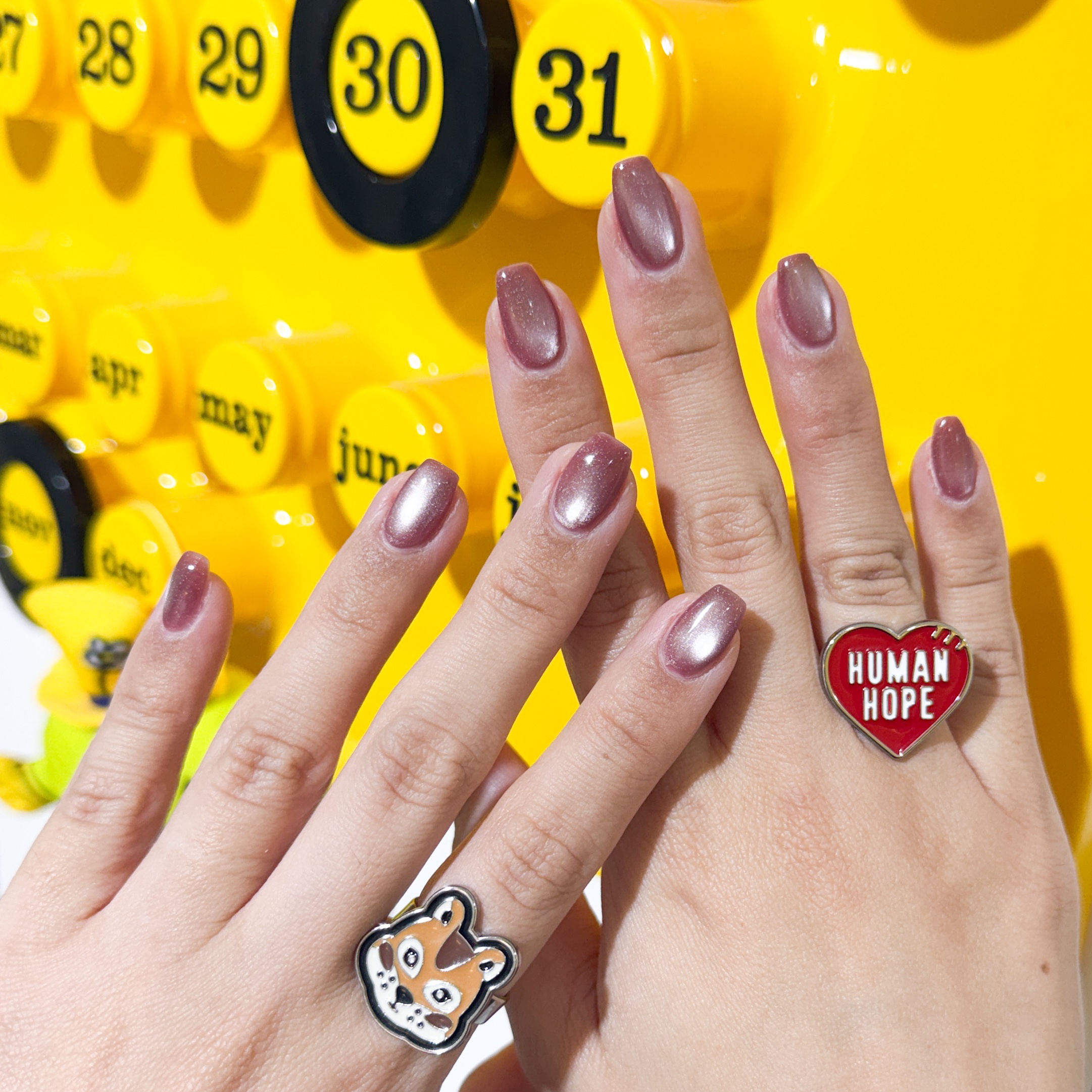 Human Made Human Hope Ring Set Red 착용 스타일 - 1