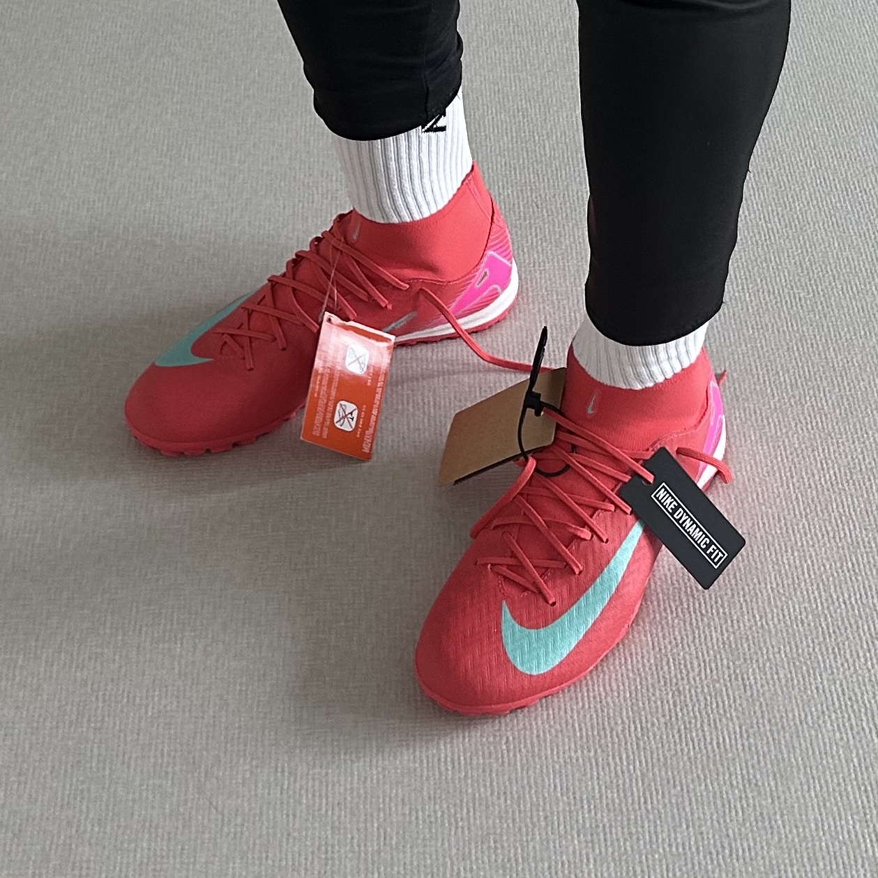 Nike Zoom Mercury Superfly 10 Academy TF Ember Glow Aurora Green 착용 스타일