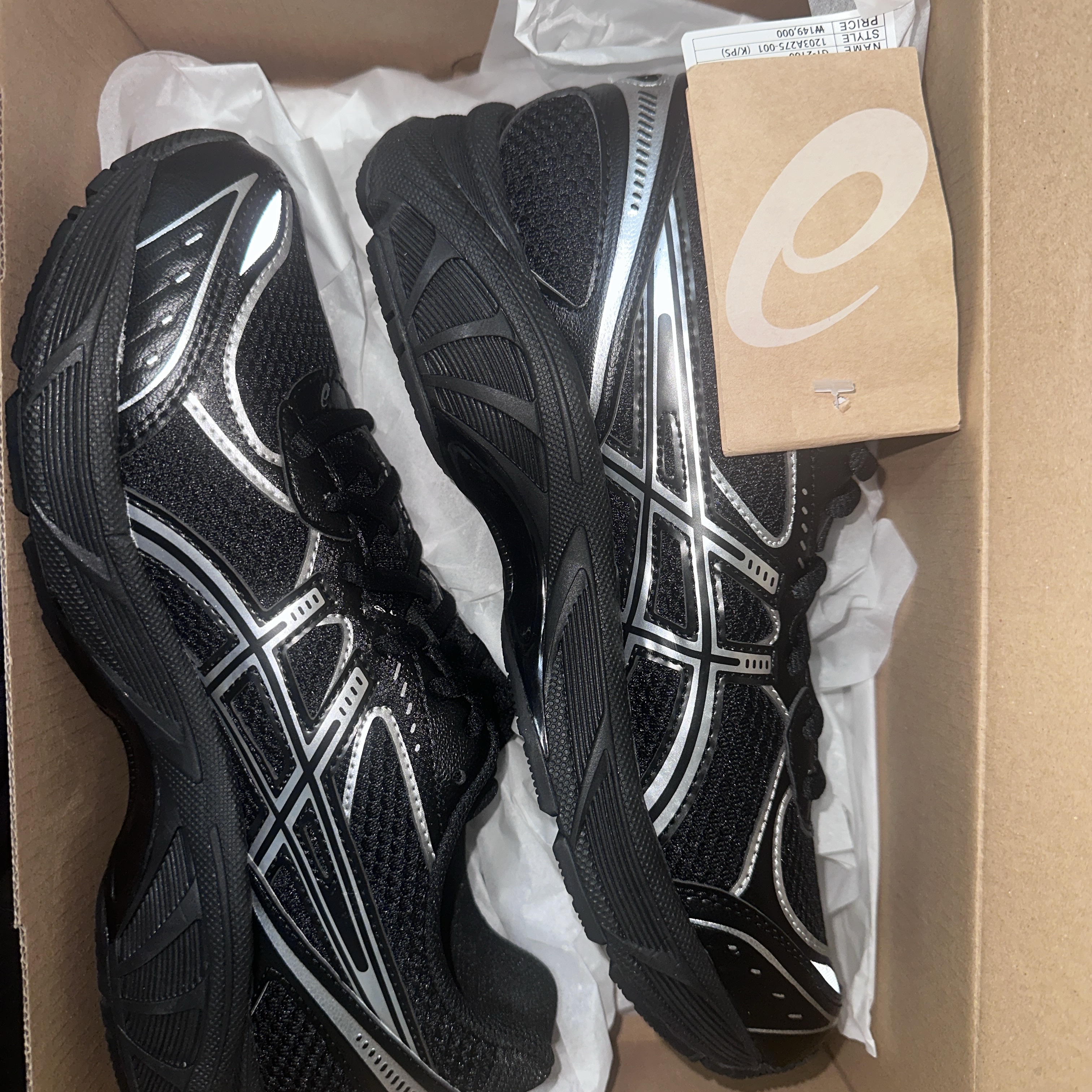 Asics GT-2160 Black Pure Silver 착용 스타일 - 2