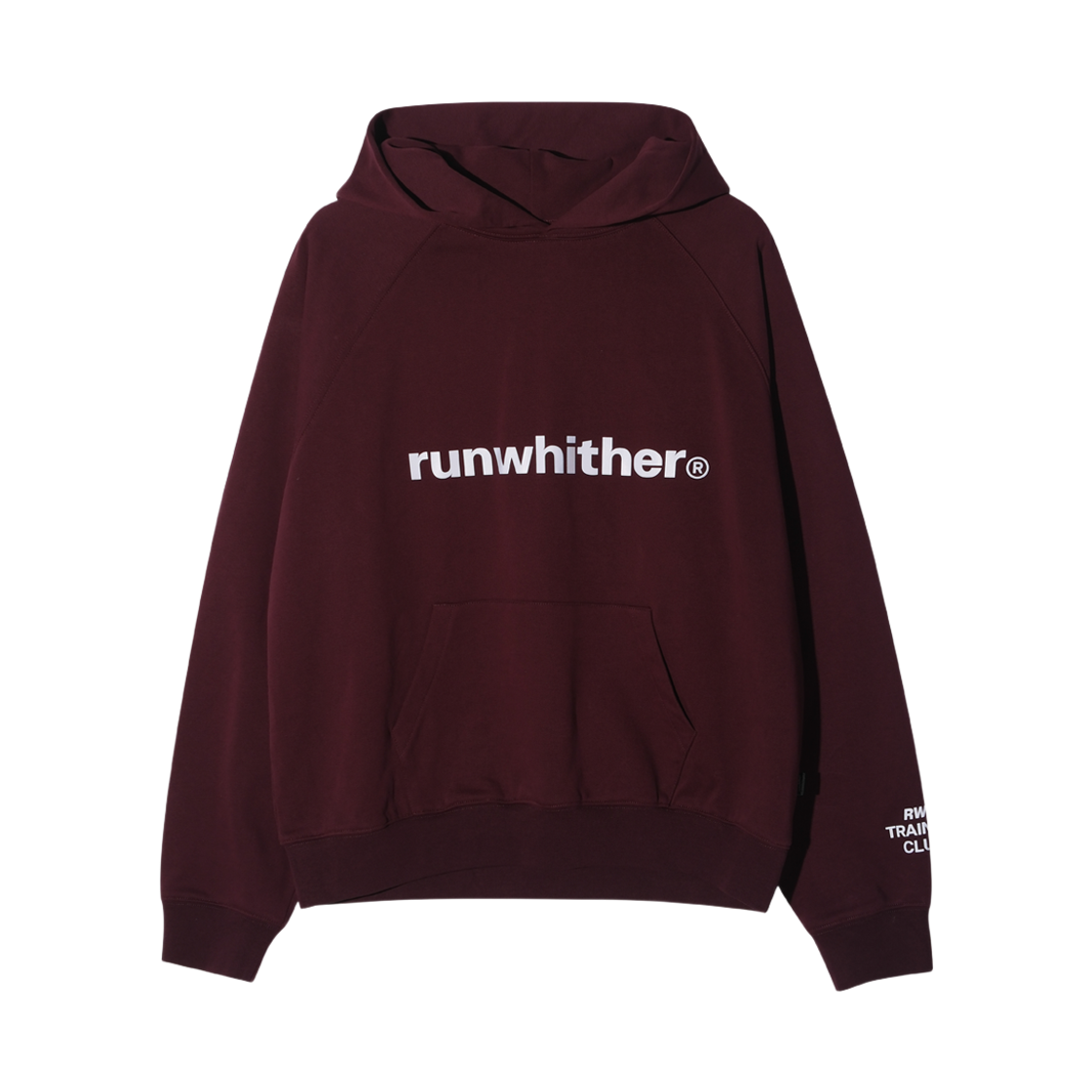 런위더 후드 스웻셔츠 와인
