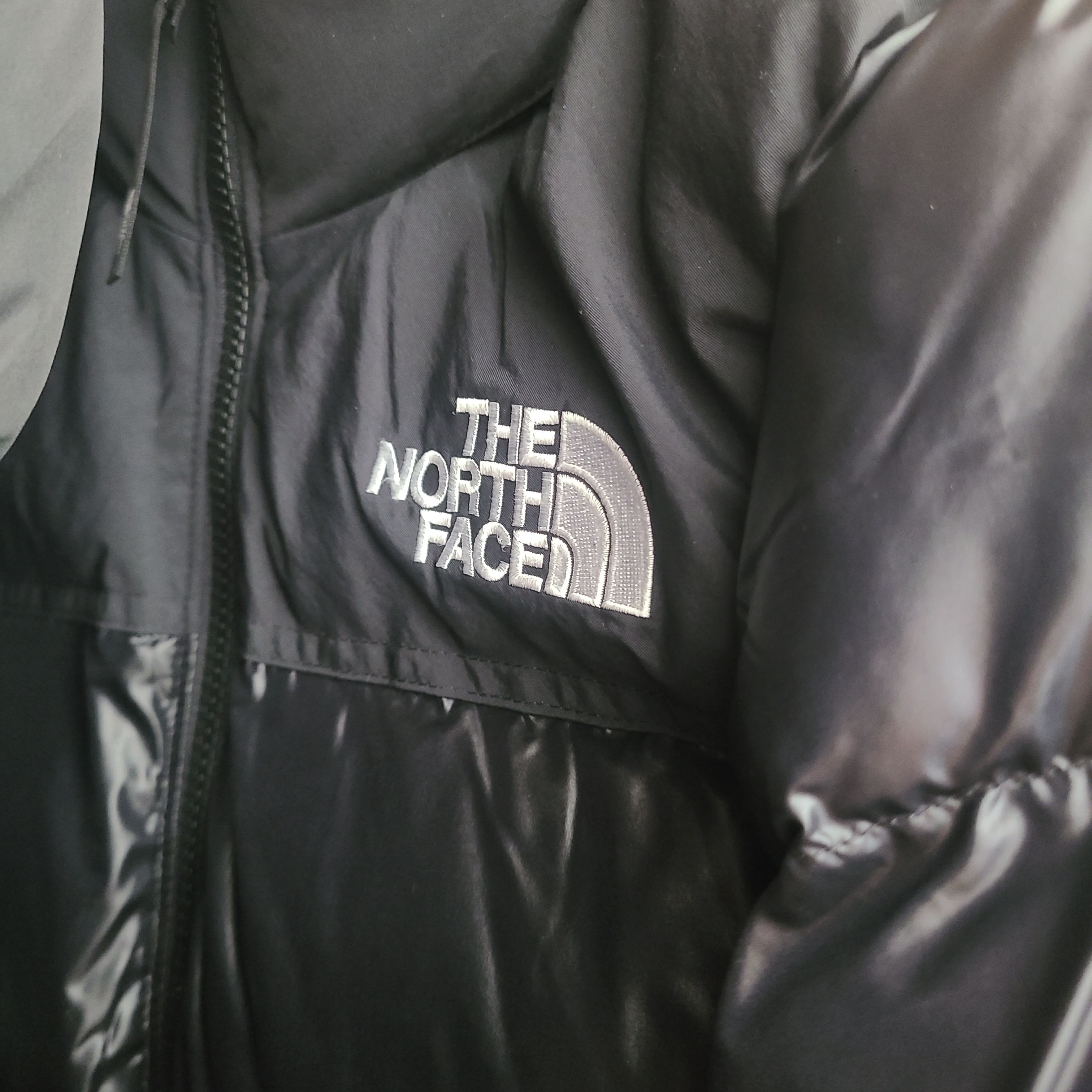 (W) The North Face Nuptse On Ball Jacket Black 착용 스타일