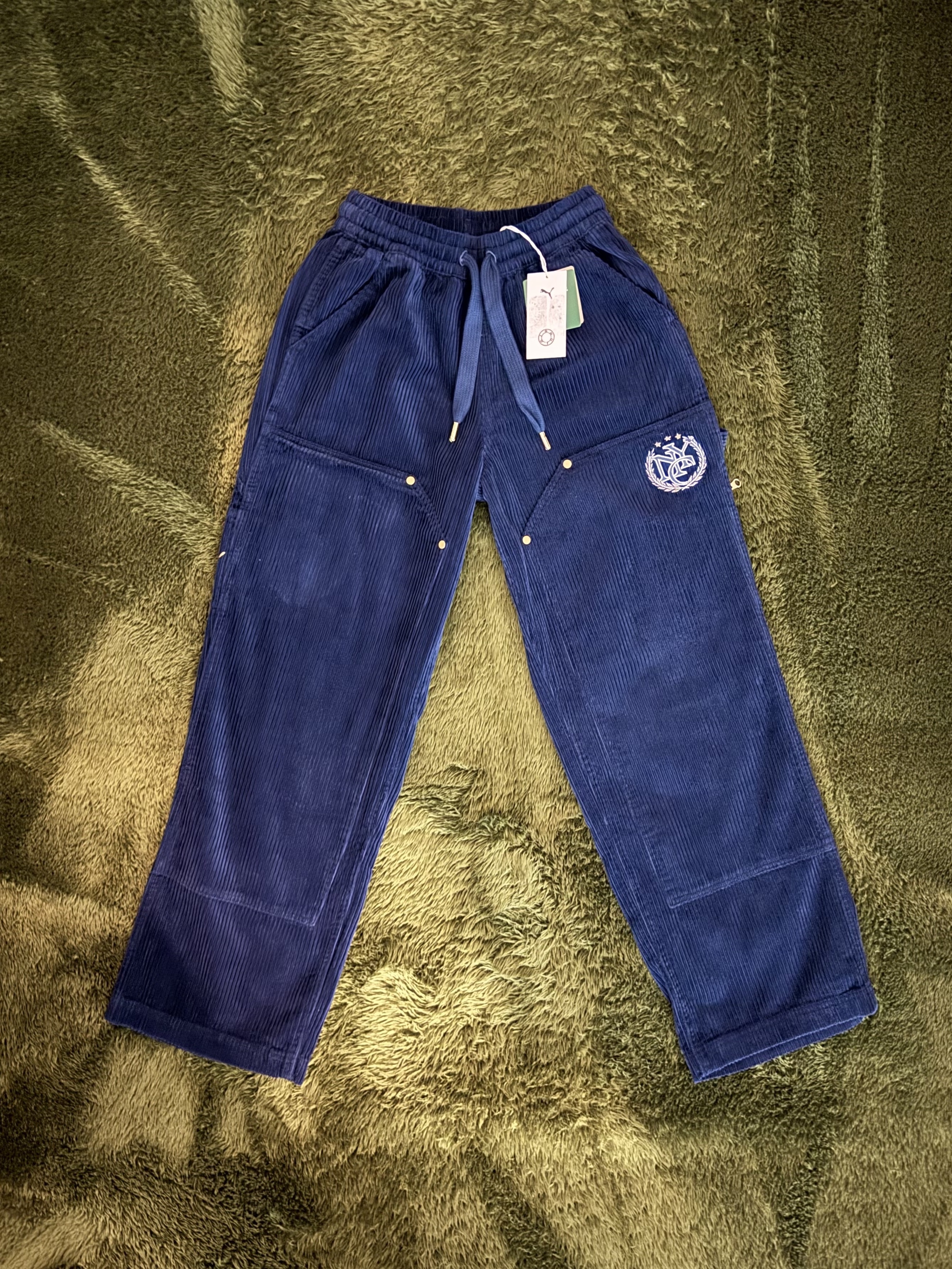 Puma X Rhuigi Corduroy Pants Persian Blue 착용 스타일 - 1