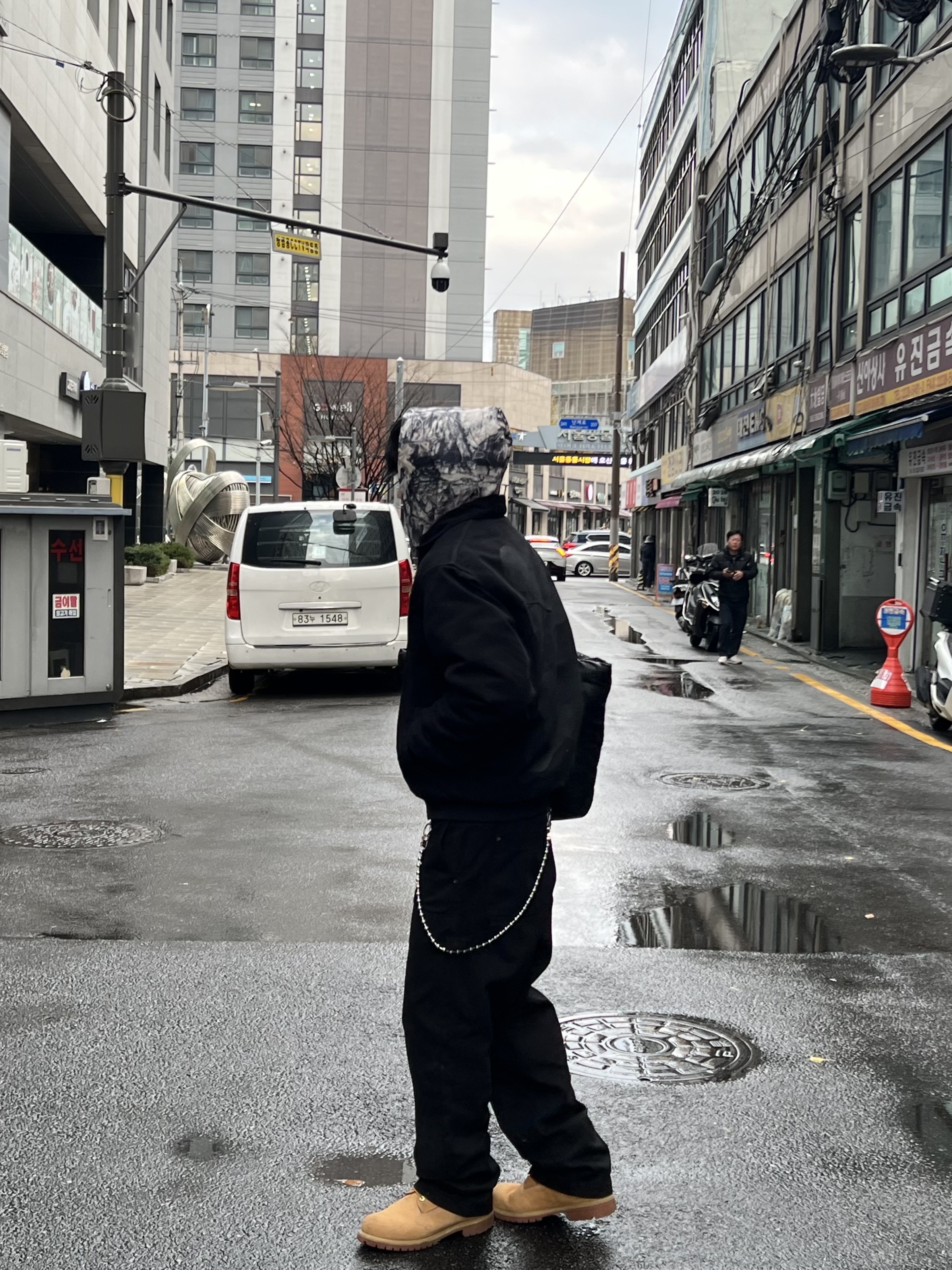 Carhartt WIP x Worksout OG Santa Fe Jacket Black Aged Canvas, Timberland Premium 6 inch Waterproof Boot Wheat Nubuck - Wide 착용 스타일 - 3