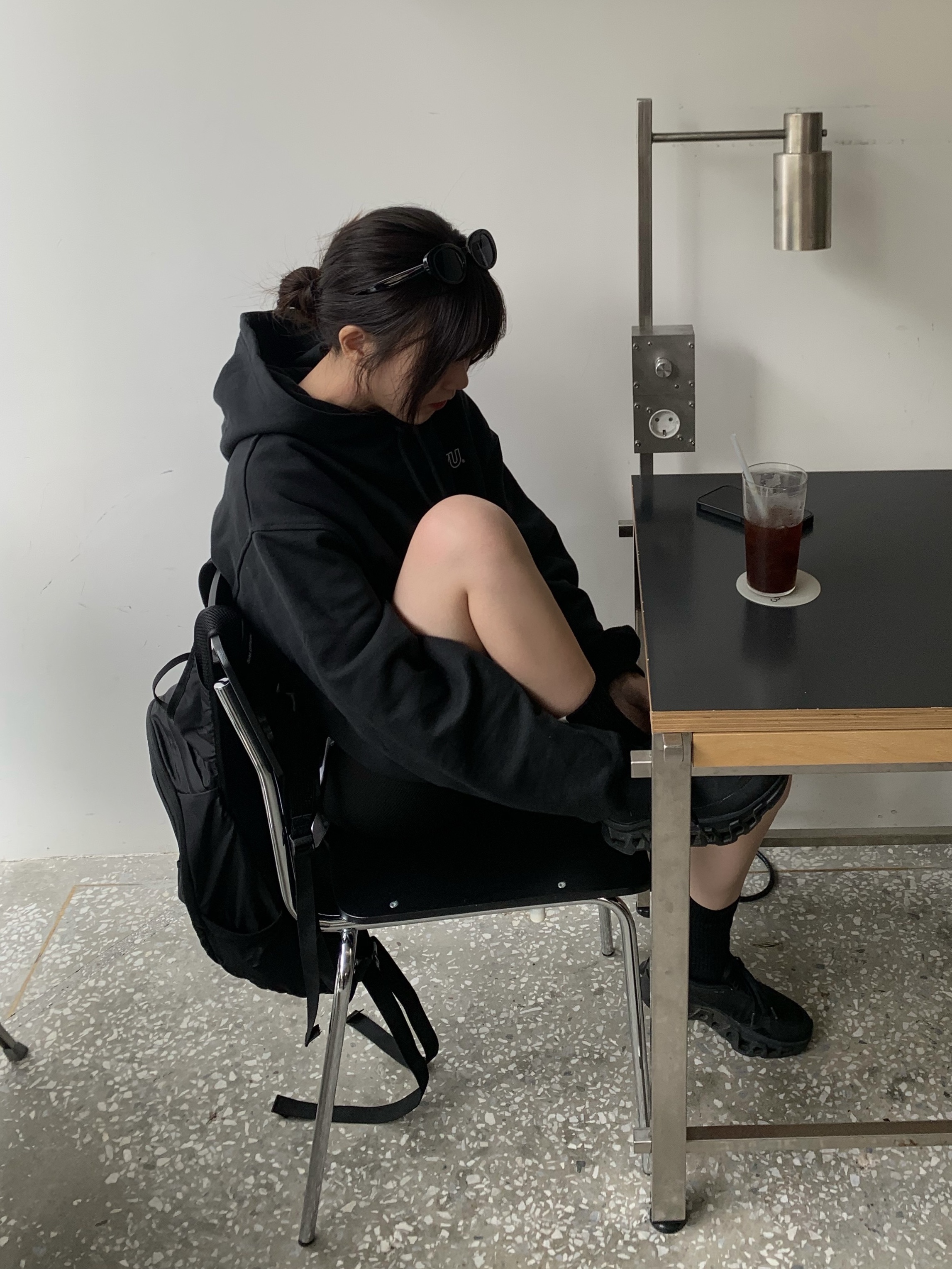 UVU Half Tight 2.0 Black, UVU x Gleason's Gym Hoodie Black 착용 스타일 - 2