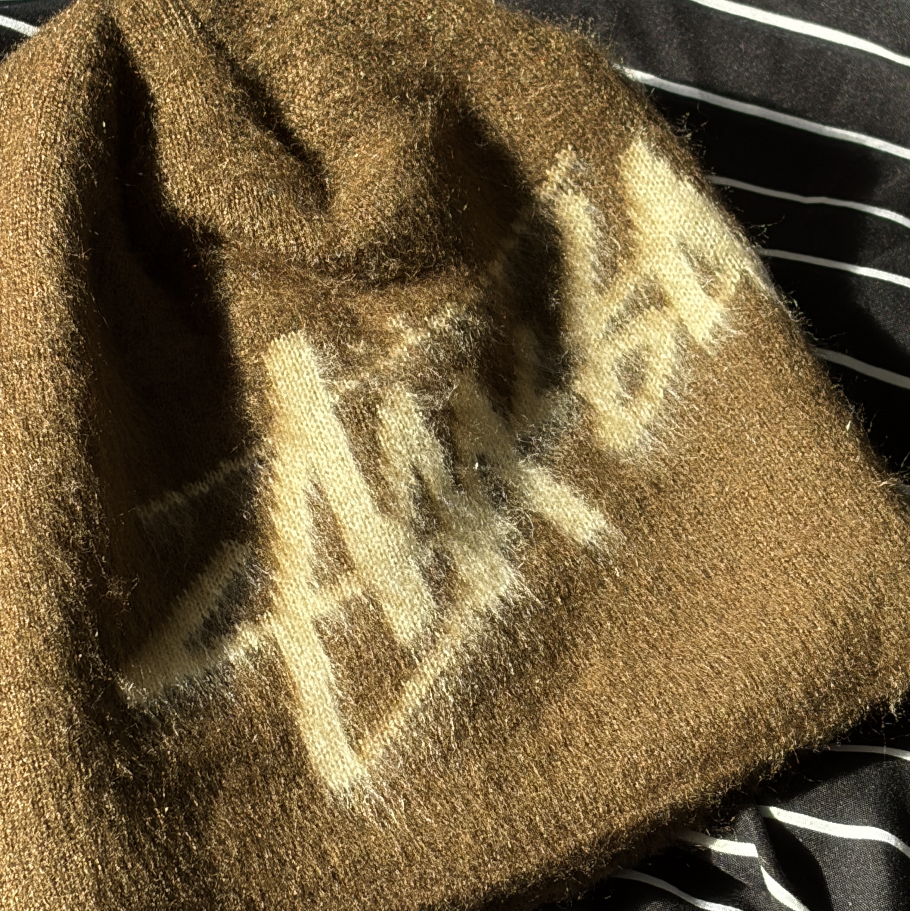 Stussy Brushed Out Stock Skullcap Beanie Brown 착용 스타일