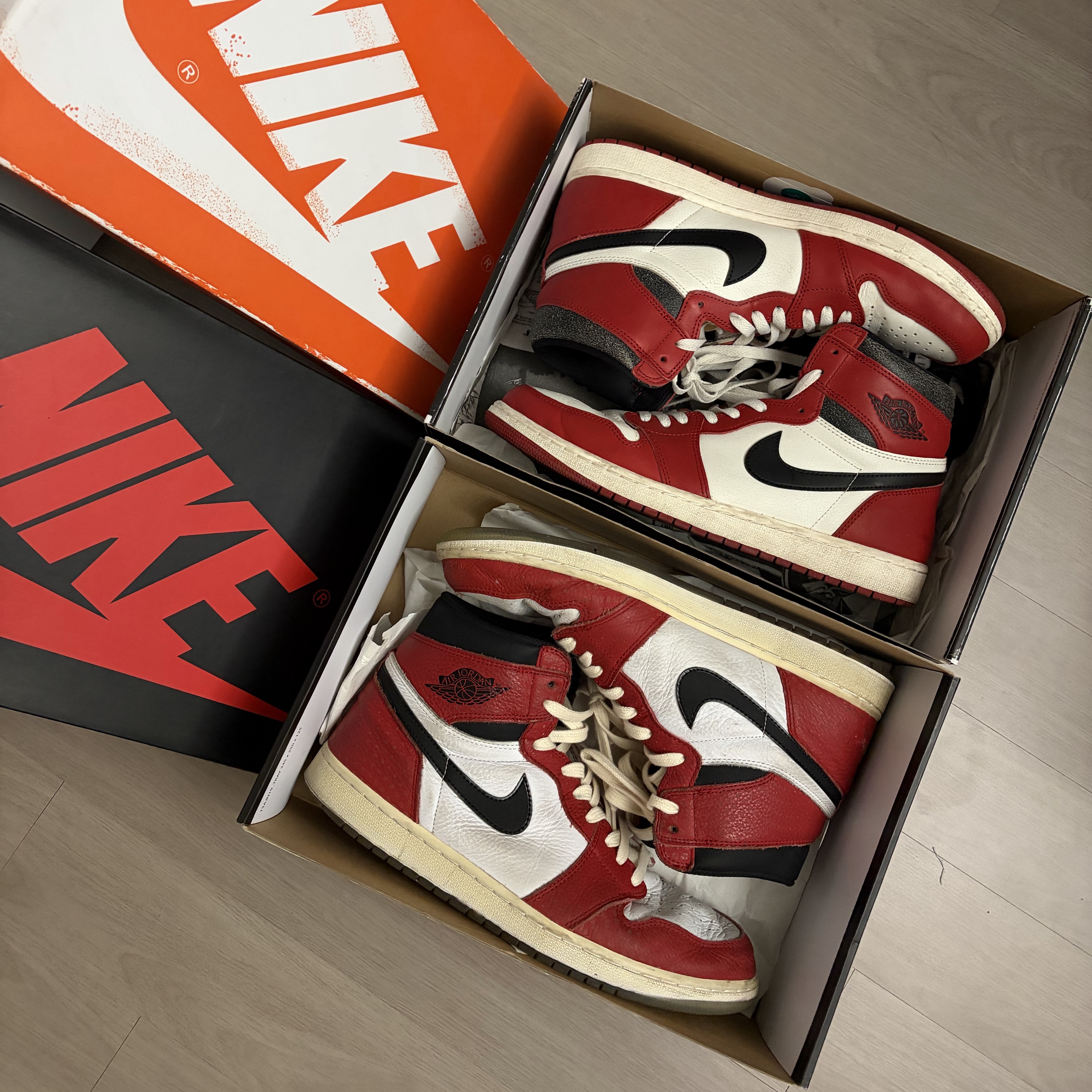 Jordan 1 Retro High OG Chicago 2022, Jordan 1 Retro High Spider-Man Origin Story 착용 스타일