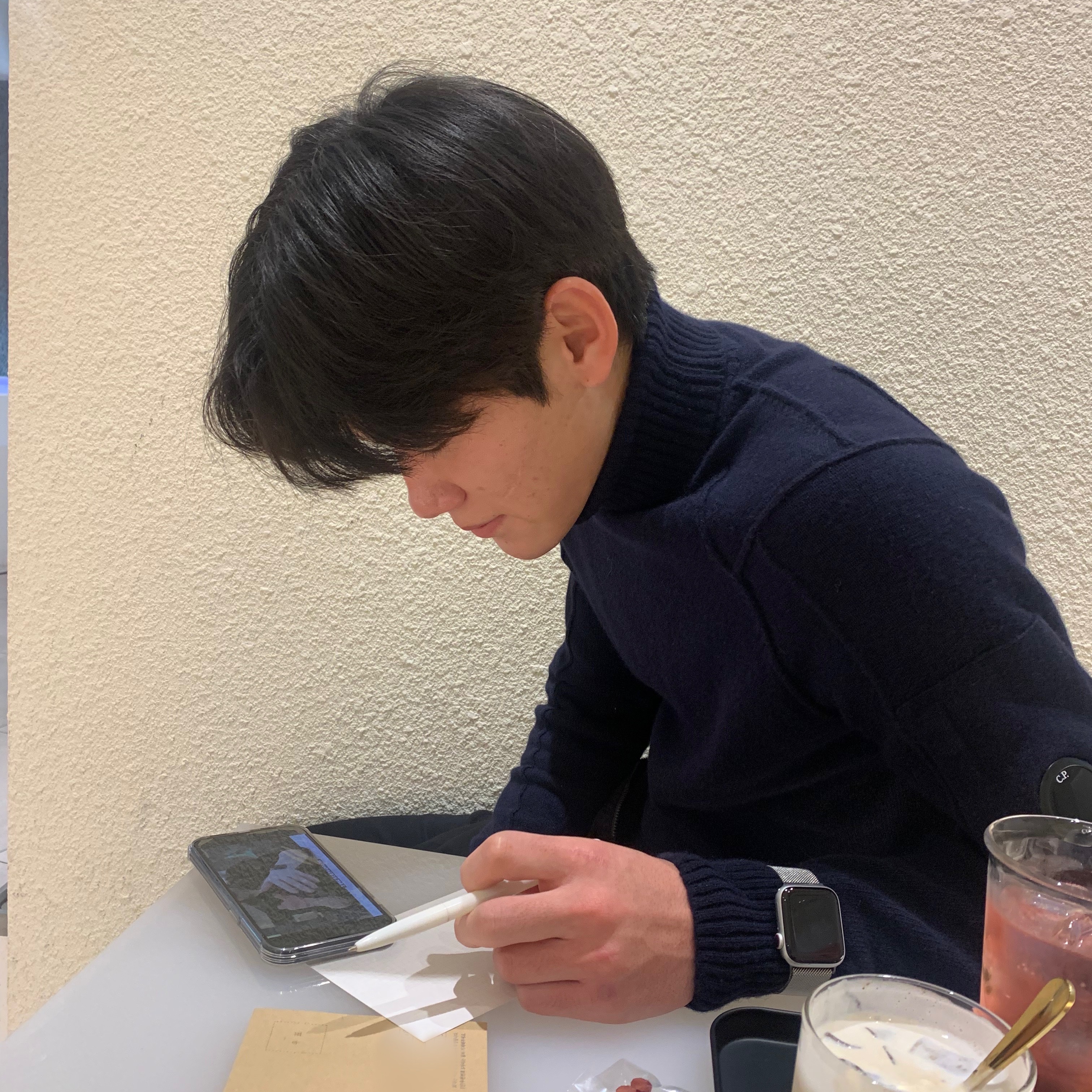 C.P. Company Turtleneck Knitwear Black - 24FW 착용 스타일