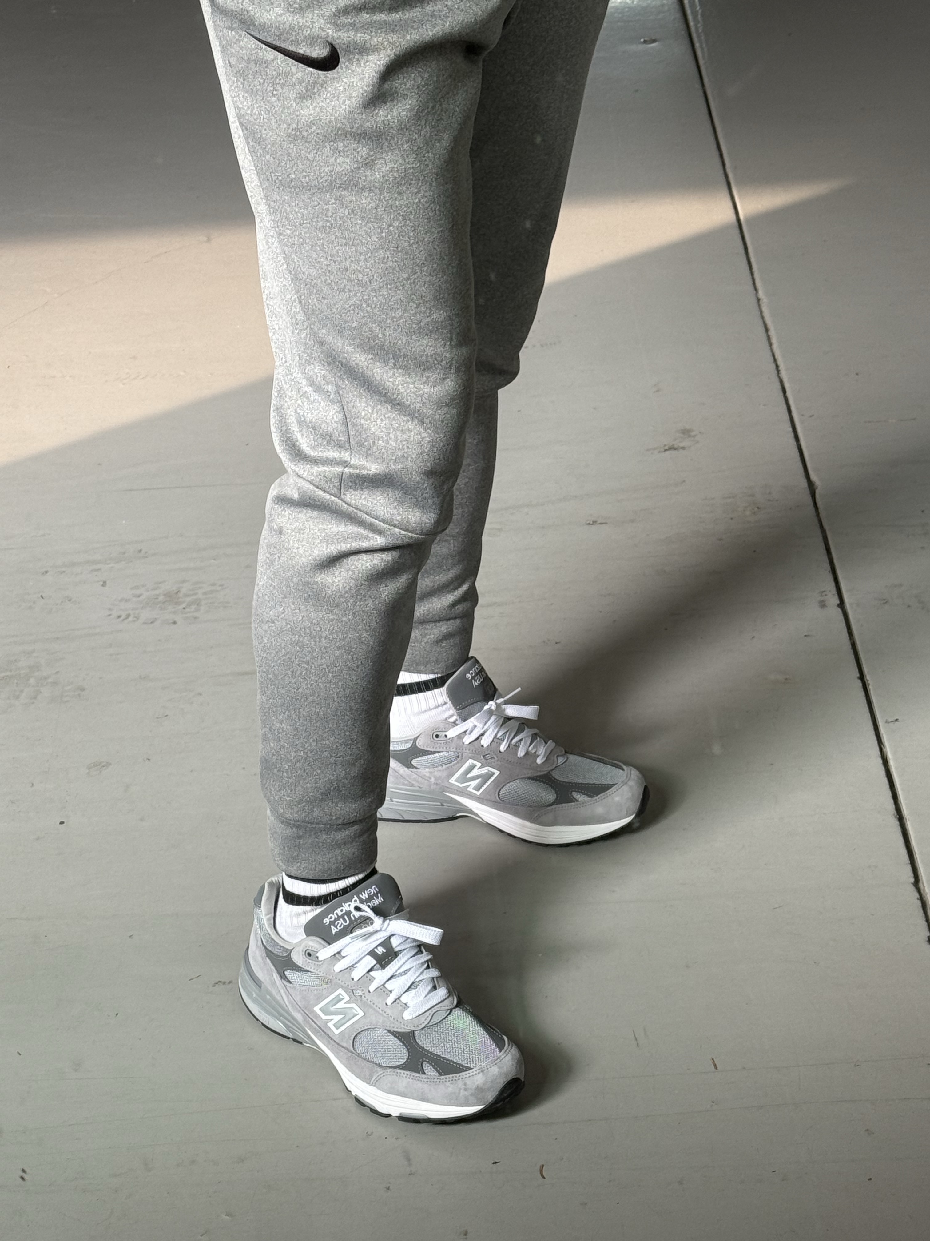 New Balance 993 Made in USA Grey - D Standard 착용 스타일 - 3