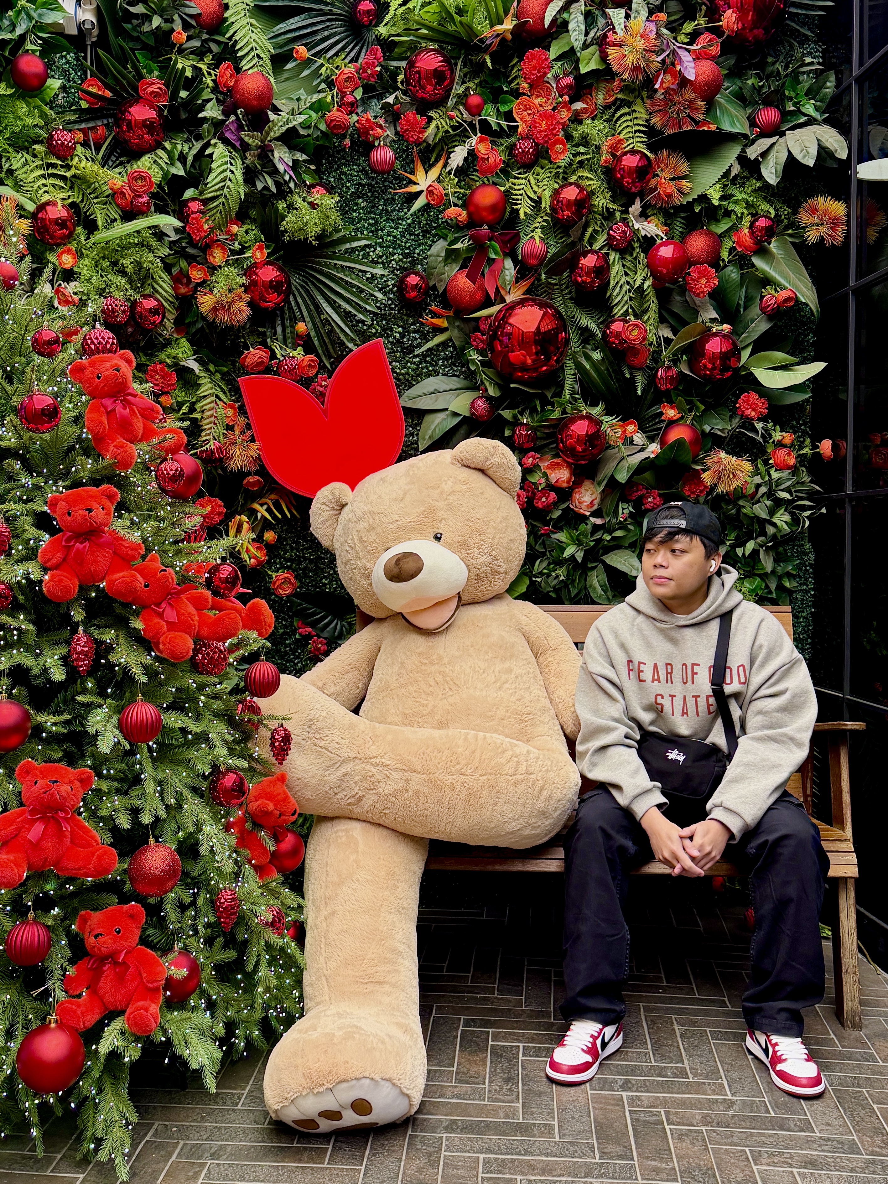 Essentials Fleece State Hoodie Dark Heather - 24FW, Jordan 1 Retro Low OG Chicago 착용 스타일 - 1