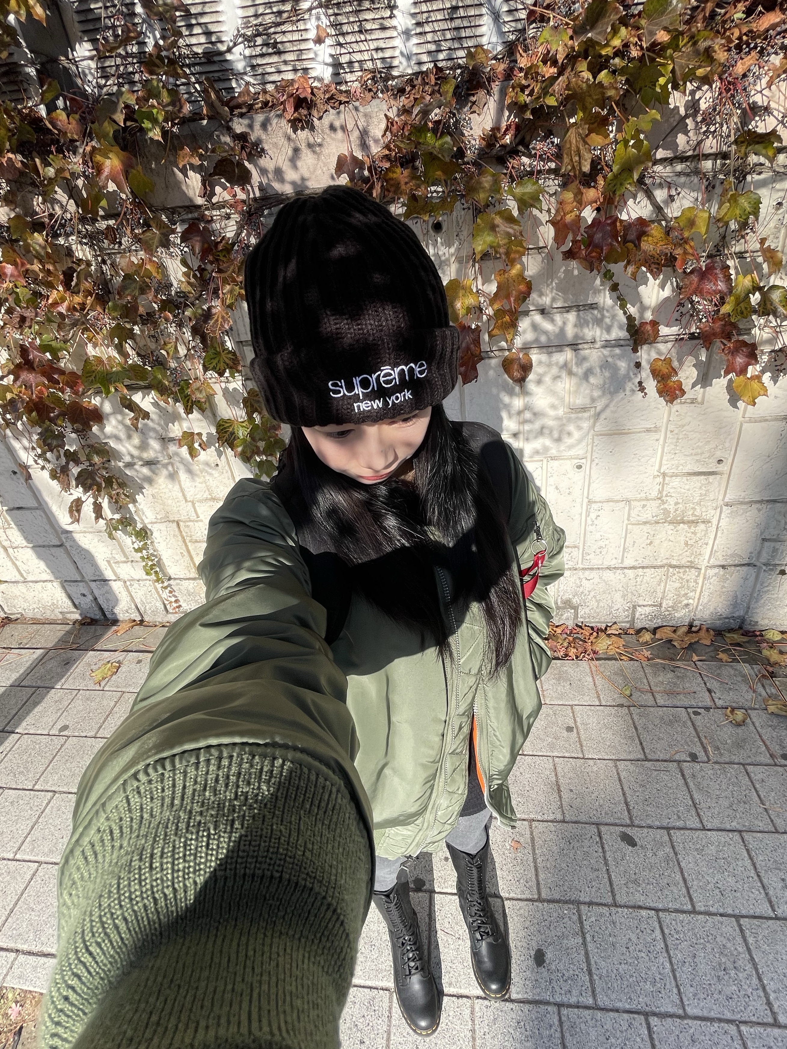 Supreme Chunky Rib Classic Logo Beanie Black - 25FW, ALPHA INDUSTRIES MA-1 Flight Jacket Sage 착용 스타일