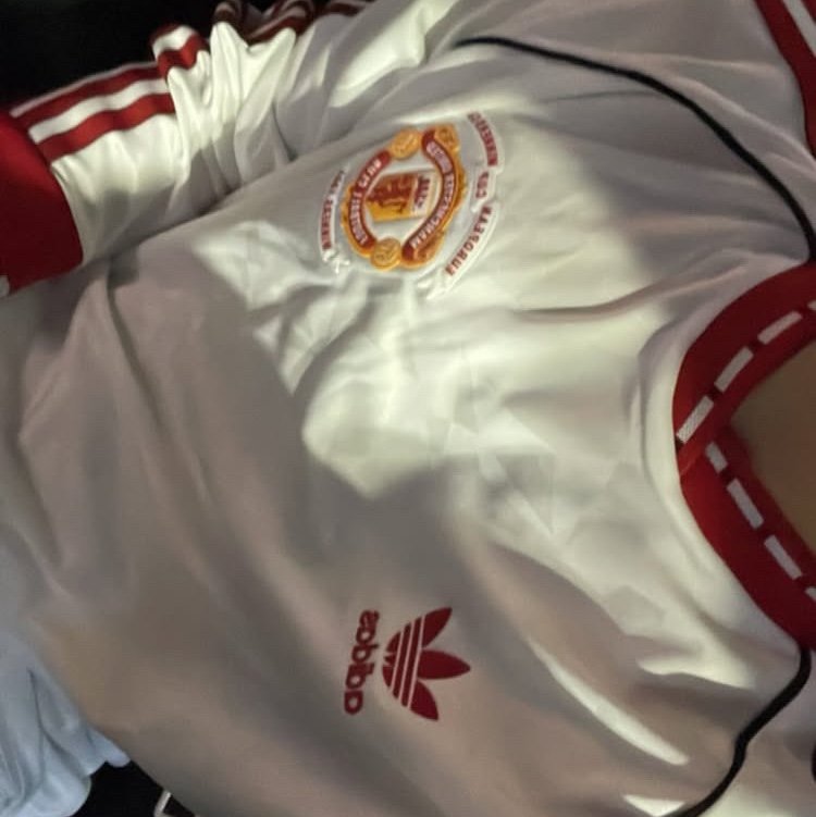 Adidas Manchester United 91 Away Long Sleeve Jersey White - KR Sizing 착용 스타일