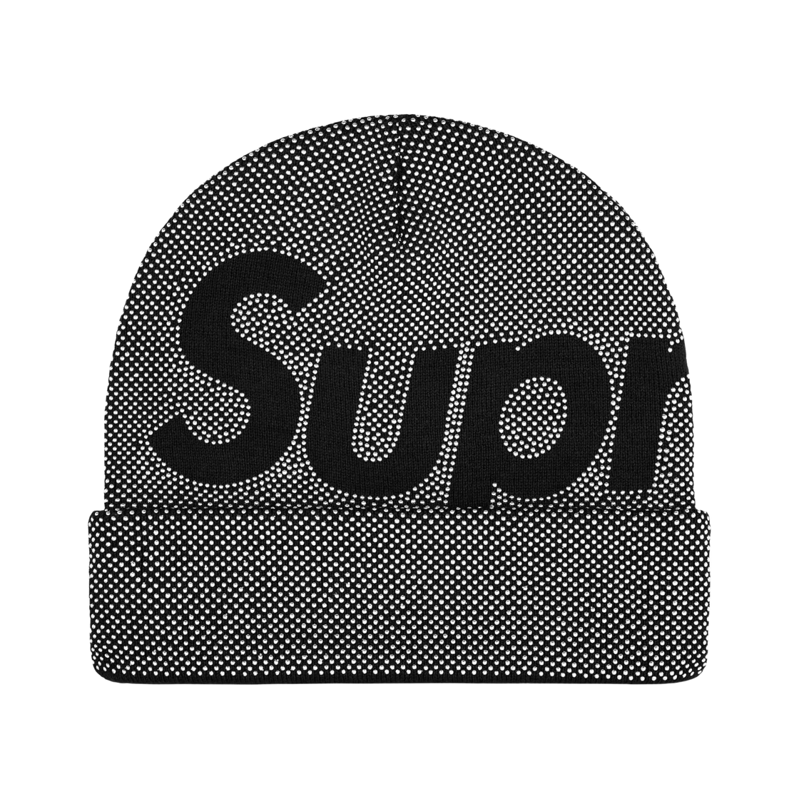 슈프림 스터드 녹아웃 빅 로고 비니 블랙 - 25FW(Supreme Studded Knockout Big Logo Beanie Black - 25FW)