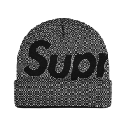 Supreme Studded Knockout Big Logo Beanie Black - 25FW