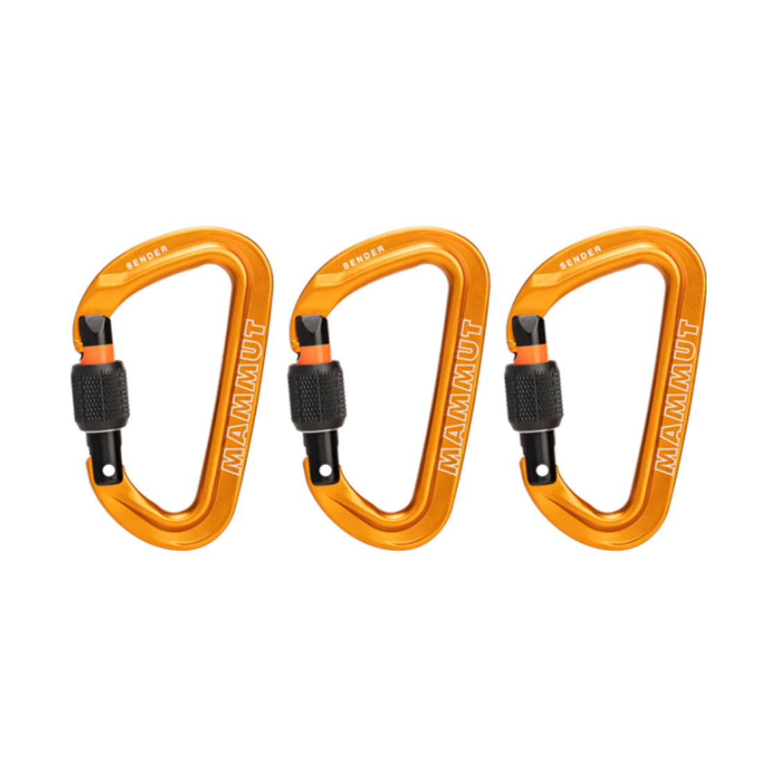 M31E6AC012 MAMMUT Sender Screwgate 3-Pack Carabiners Gold