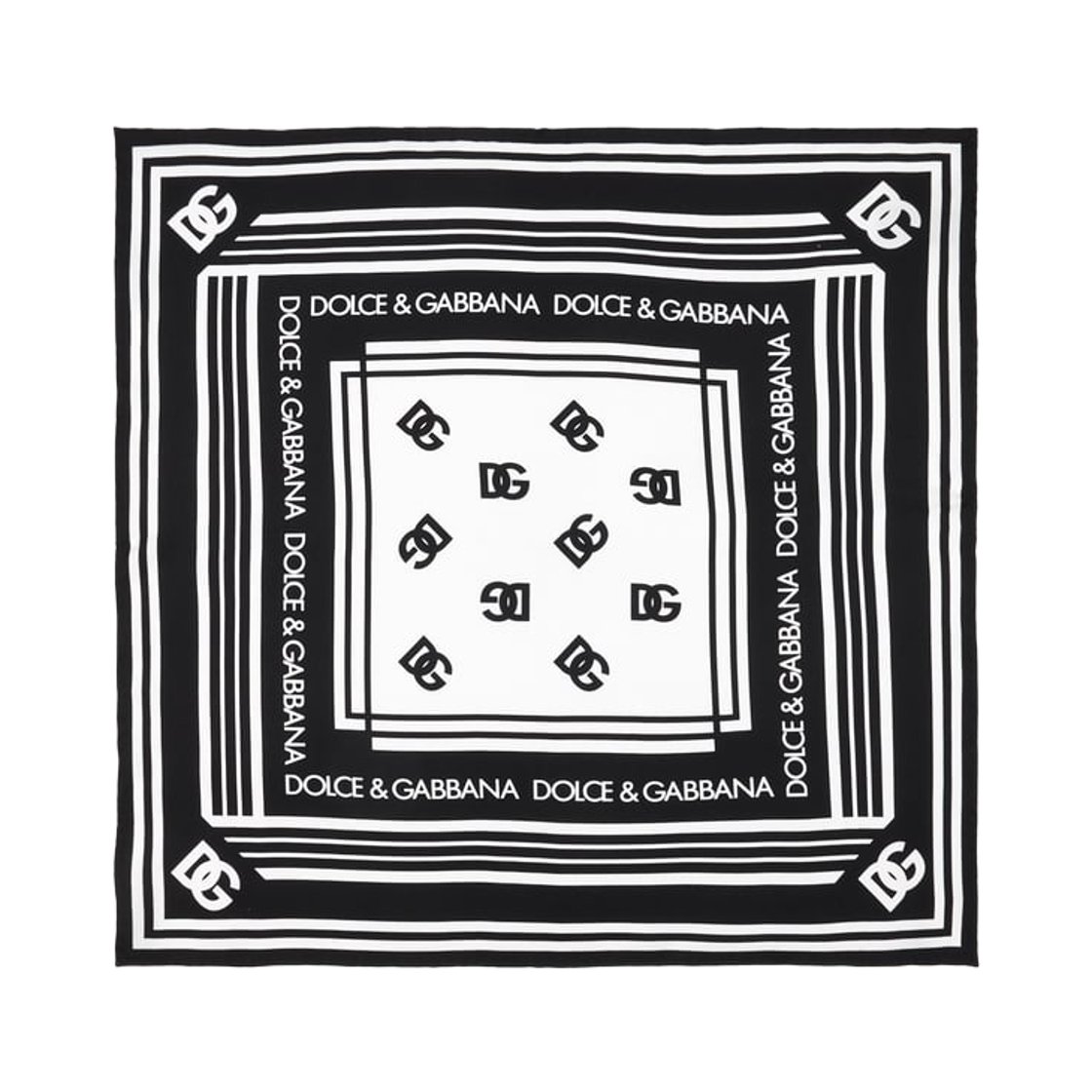 FN093RGDDARHA9CN (W) Dolce & Gabbana Silk Twill Foulard Multicolor