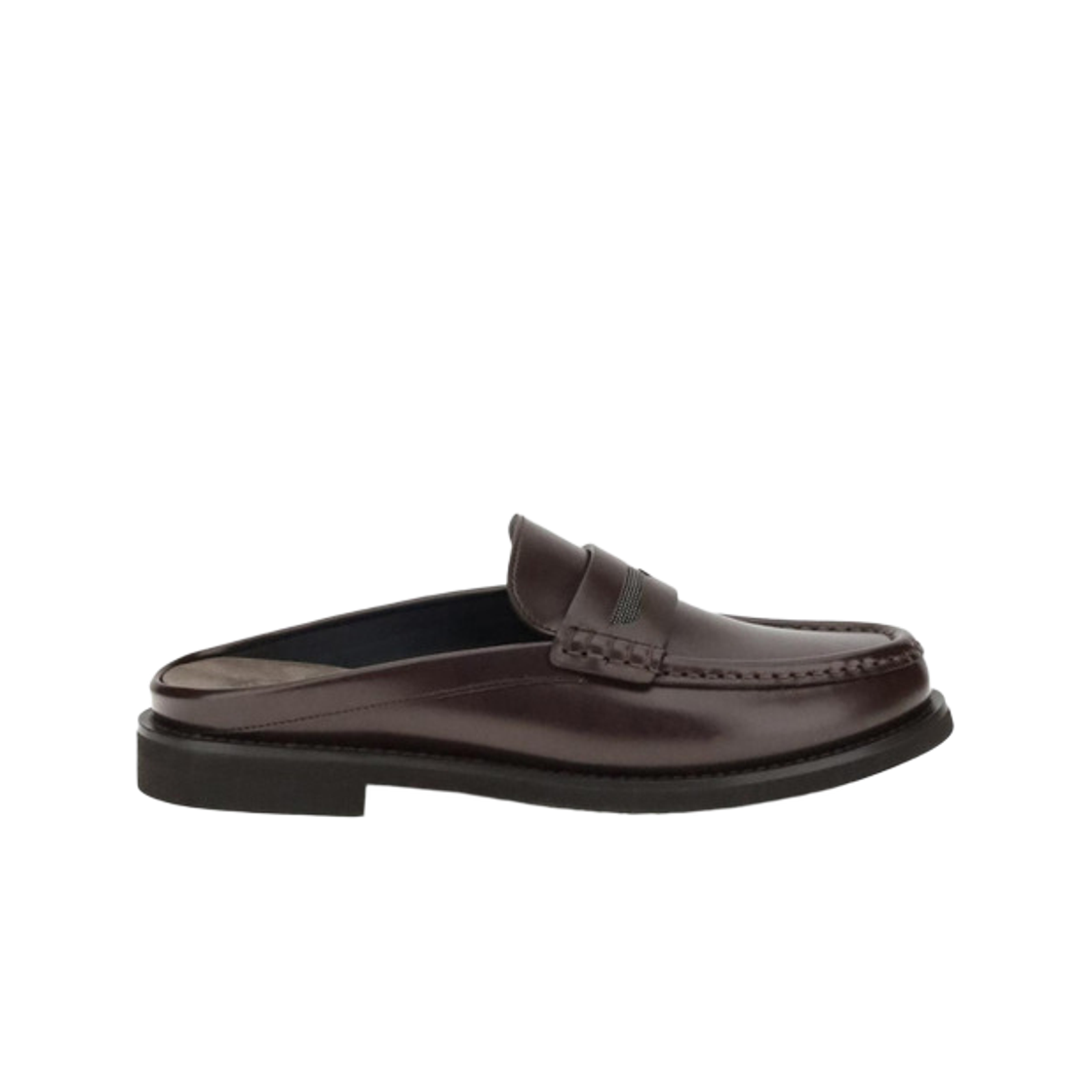 (W) 브루넬로 쿠치넬리 스웨이드 플랫 버건디((W) Brunello Cucinelli Suede Flat Burgundy) - 1