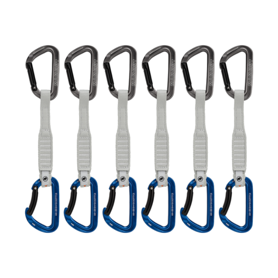 M31E6AC014 MAMMUT Workhorse Keylock 17 cm 6-Pack Quickdraws Blue