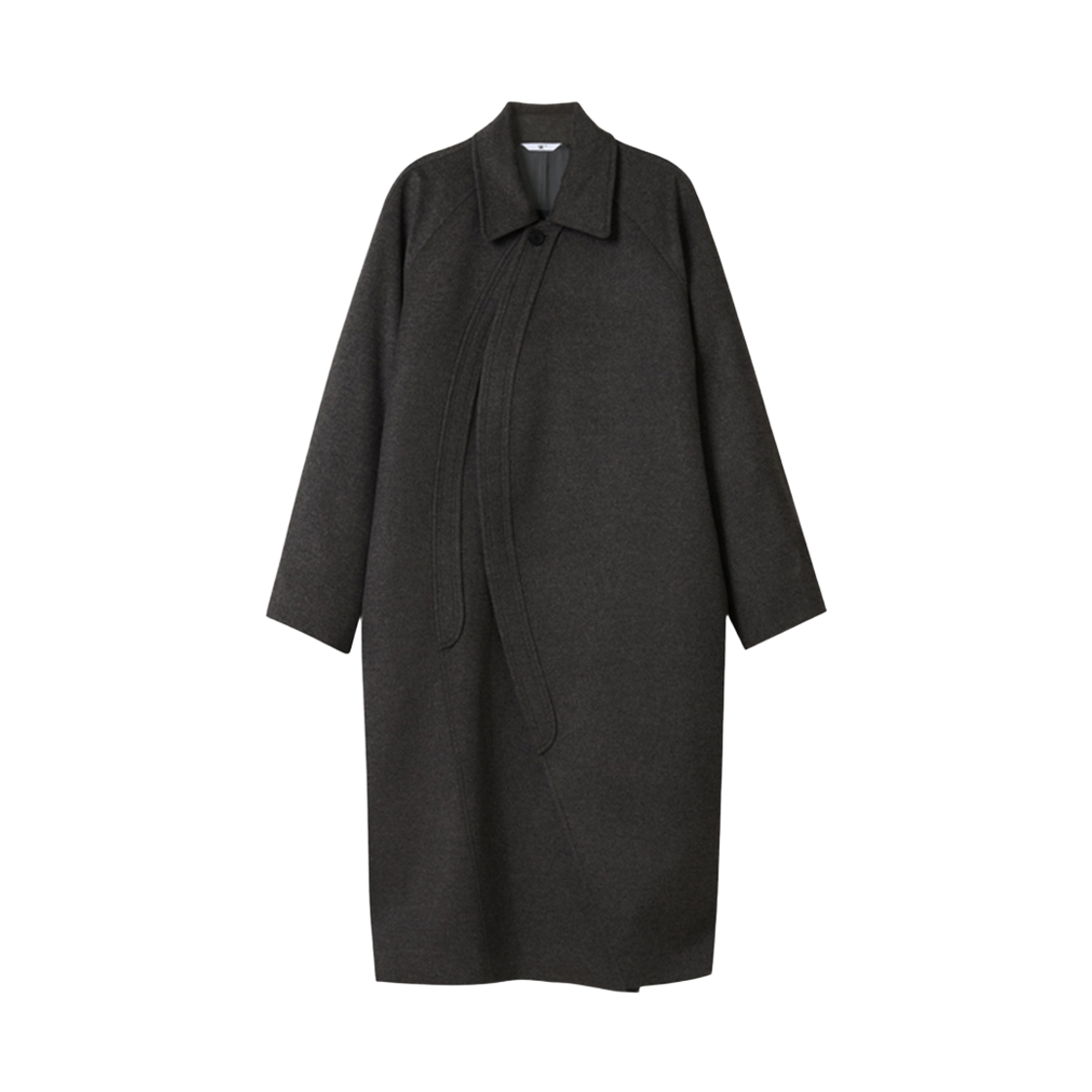 에스티유 커브드 더블 라인 맥코트 인 케시미어 차콜(STU Curved Double Line Mac Coat In Cashmere Charcoal)