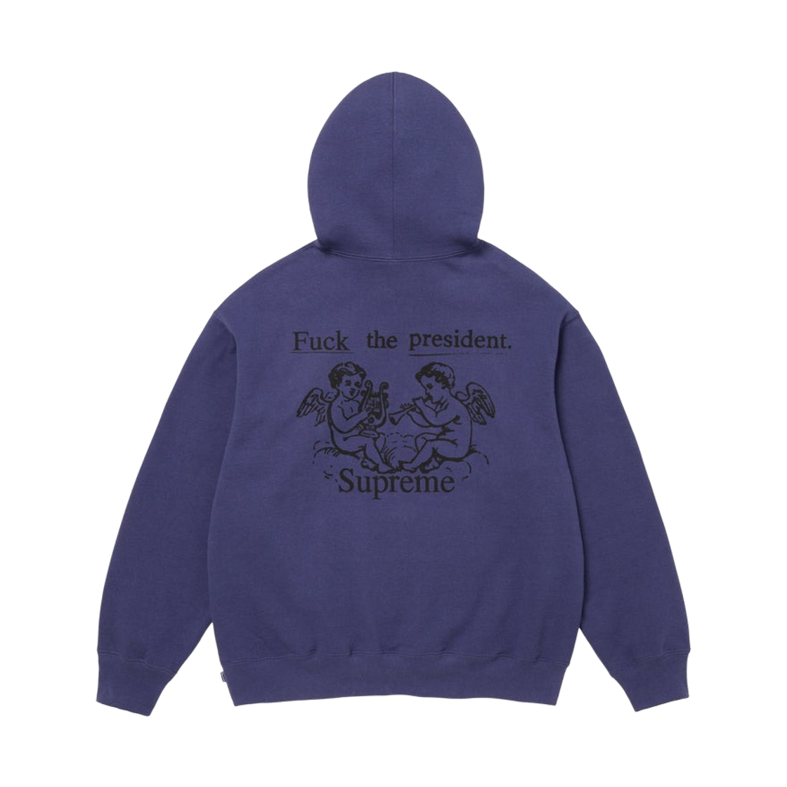 슈프림 프레지던트 후드 스웨트셔츠 워시드 네이비 - 25FW