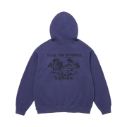 Supreme President Hooded Sweatshirt Washed Navy - 25FW