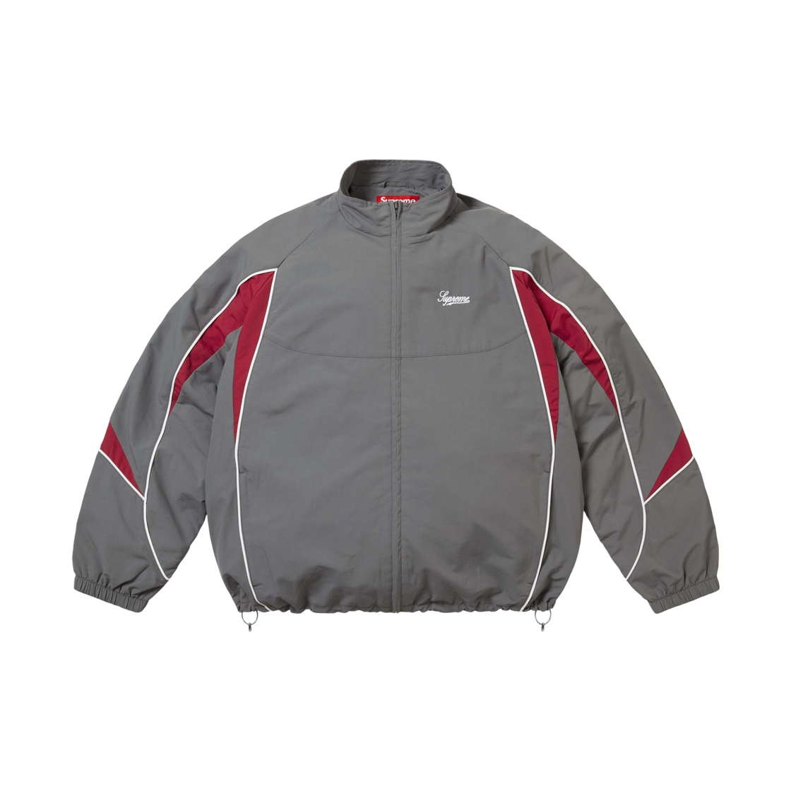 슈프림 콘트라스트 파이핑 트랙 자켓 그레이 - 25FW