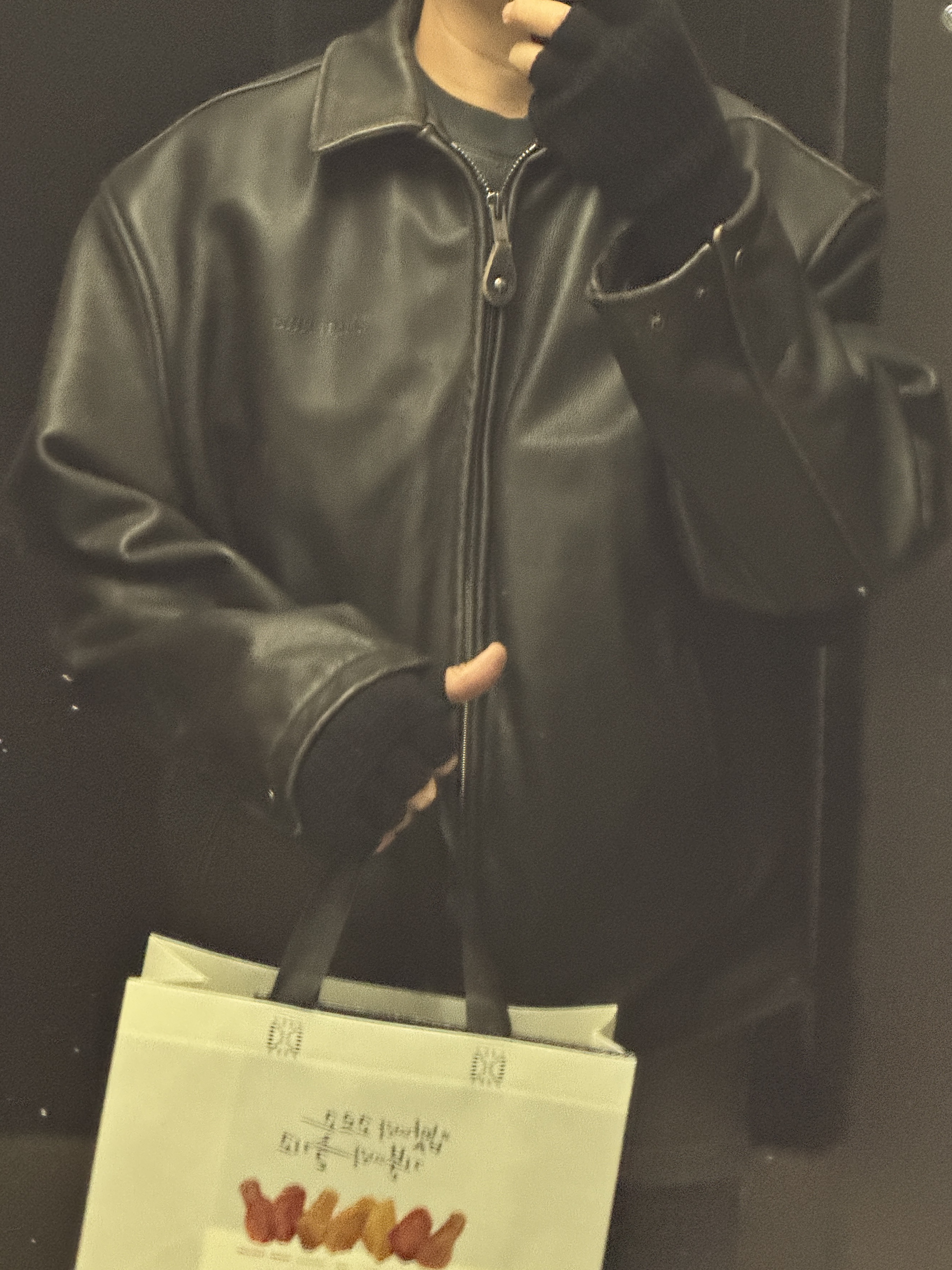 Supreme x Schott Leather Racer Jacket Black - 25FW 착용 스타일