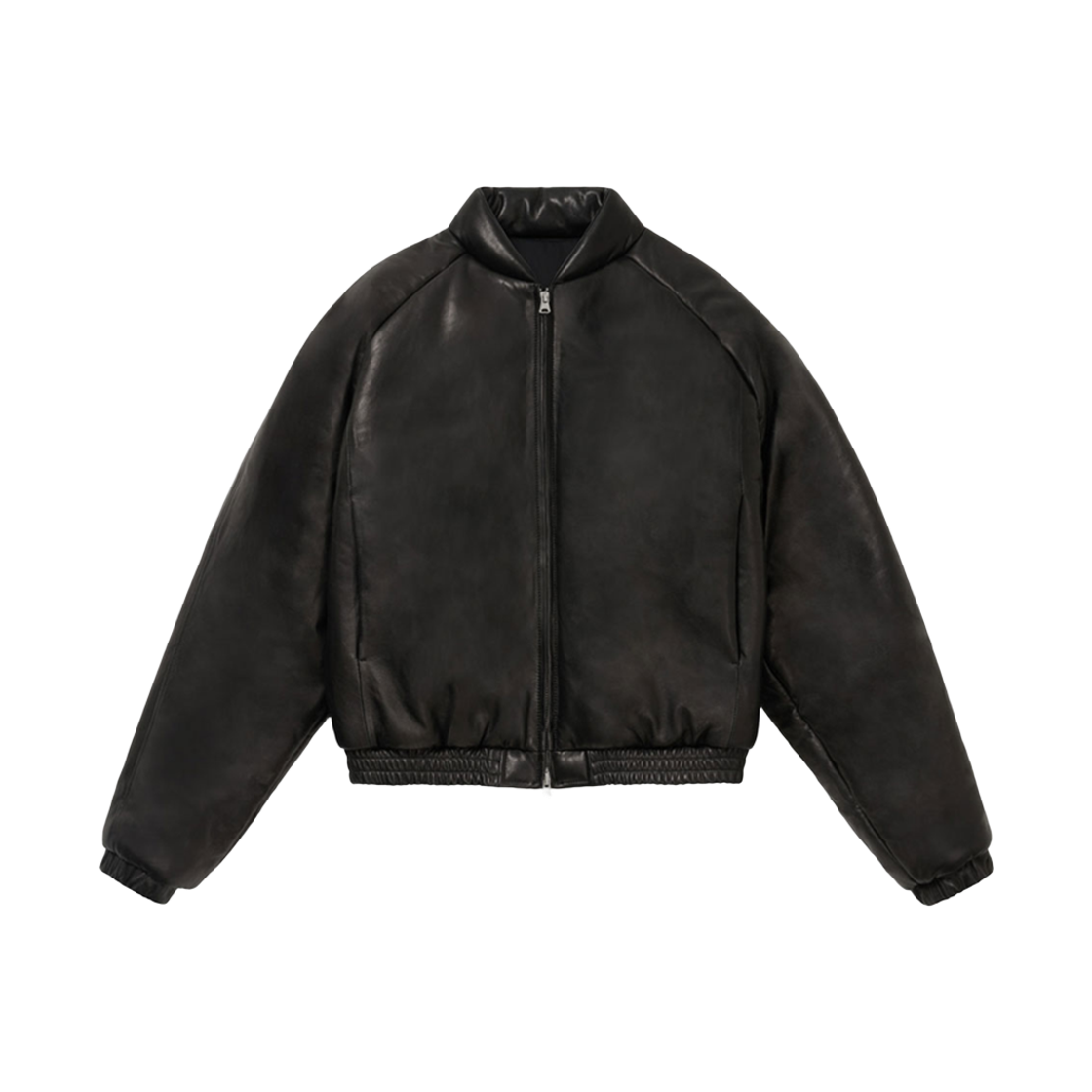 에스티유 페디드 램스킨 봄버 인 블랙(STU Padded Lambskin Bomber In Black)