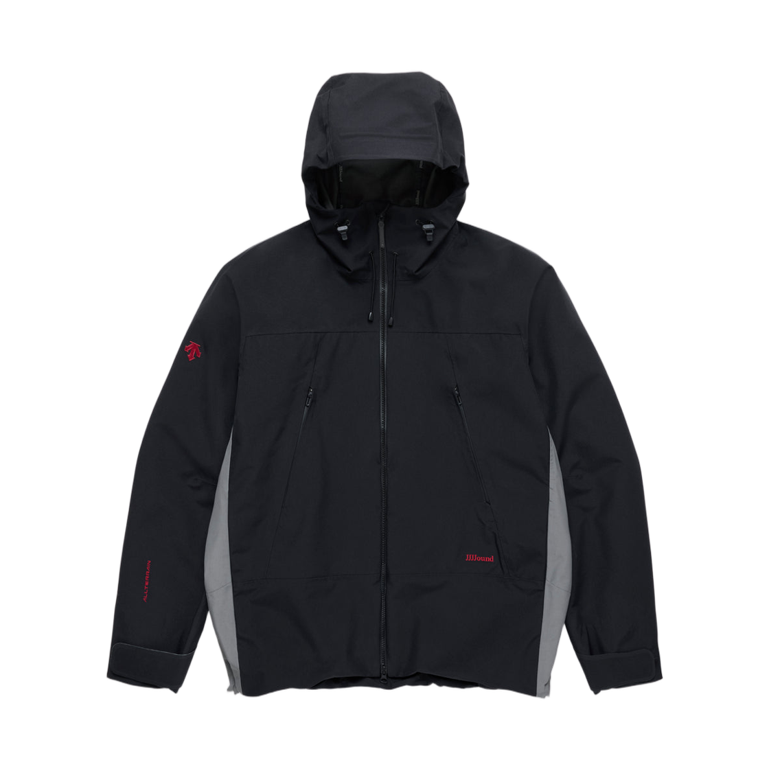 데상트 얼터레인 x JJJ자운드 하드쉘 파카 블랙 차콜(Descente Allterrain x JJJJound Hardshell Parka Black Charcoal)