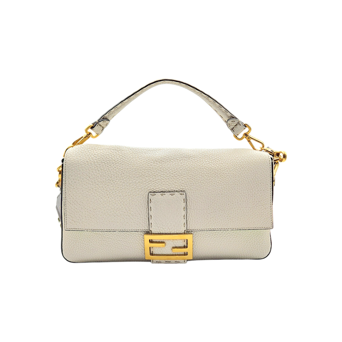 ITA48JN9K6H8 Fendi Selleria Large Baguette Bag with Strap