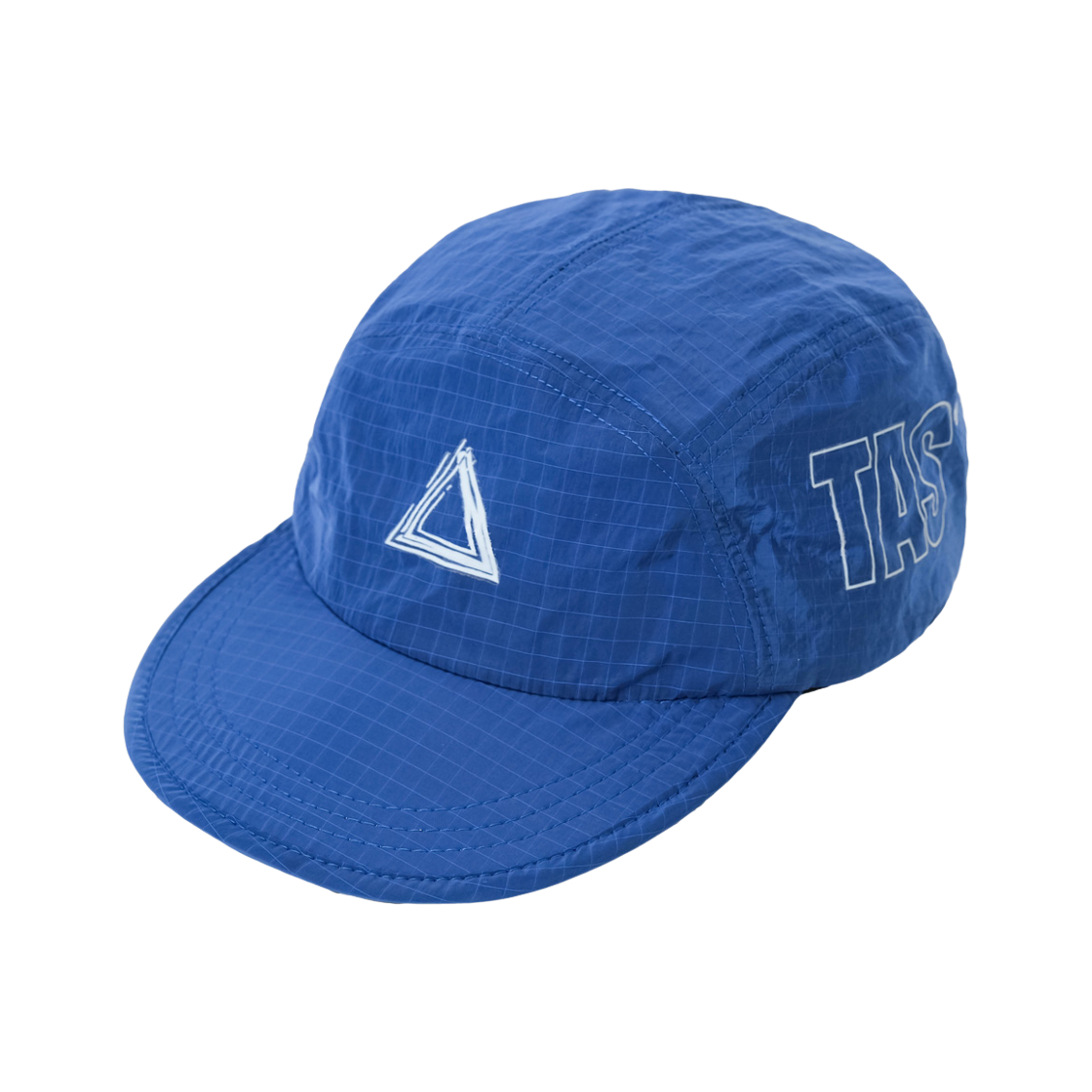 디아더생츄어리 나일론 립 체크 러닝 캡 블루(THE ATHER SANCTUARY Nylon Rib Checked Cap Blue)