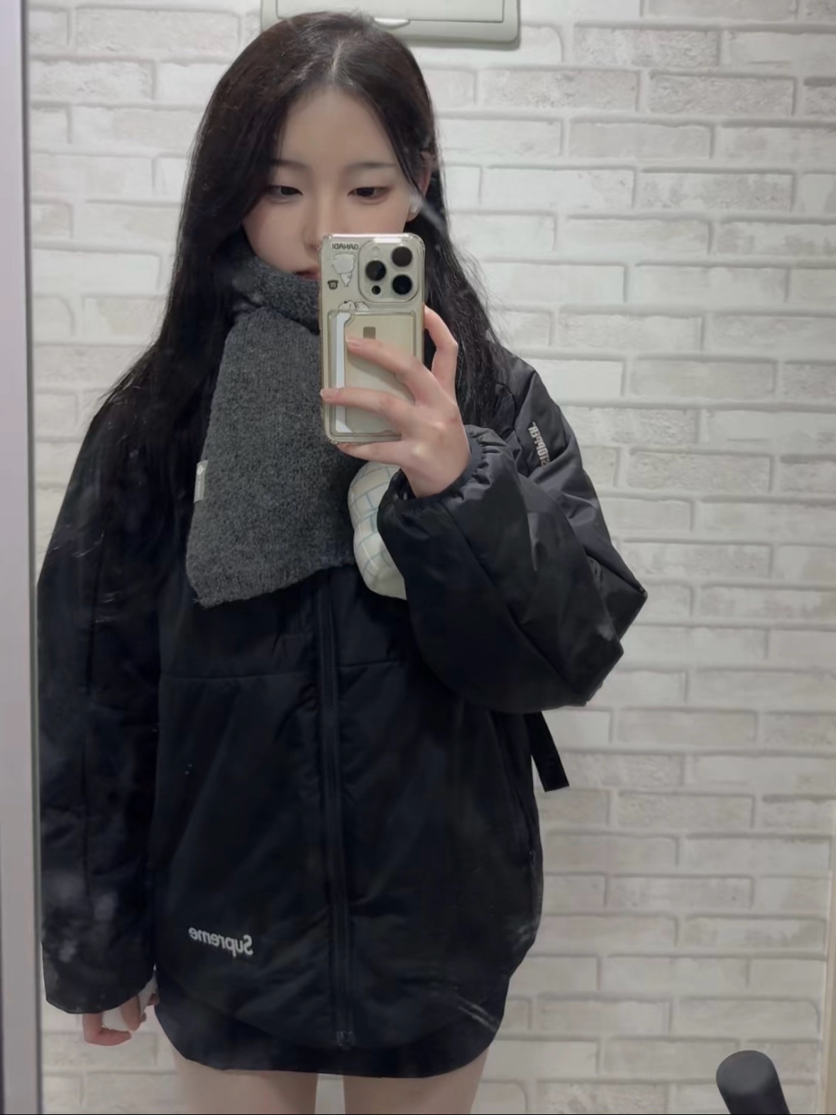 Supreme Windstopper Insulated Hooded Jacket Black - 25SS 착용 스타일