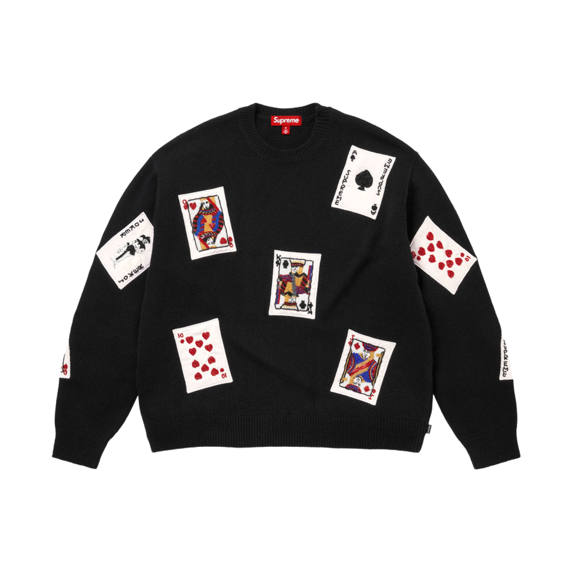 슈프림 비디드 카드 스웨터 블랙 - 25FW