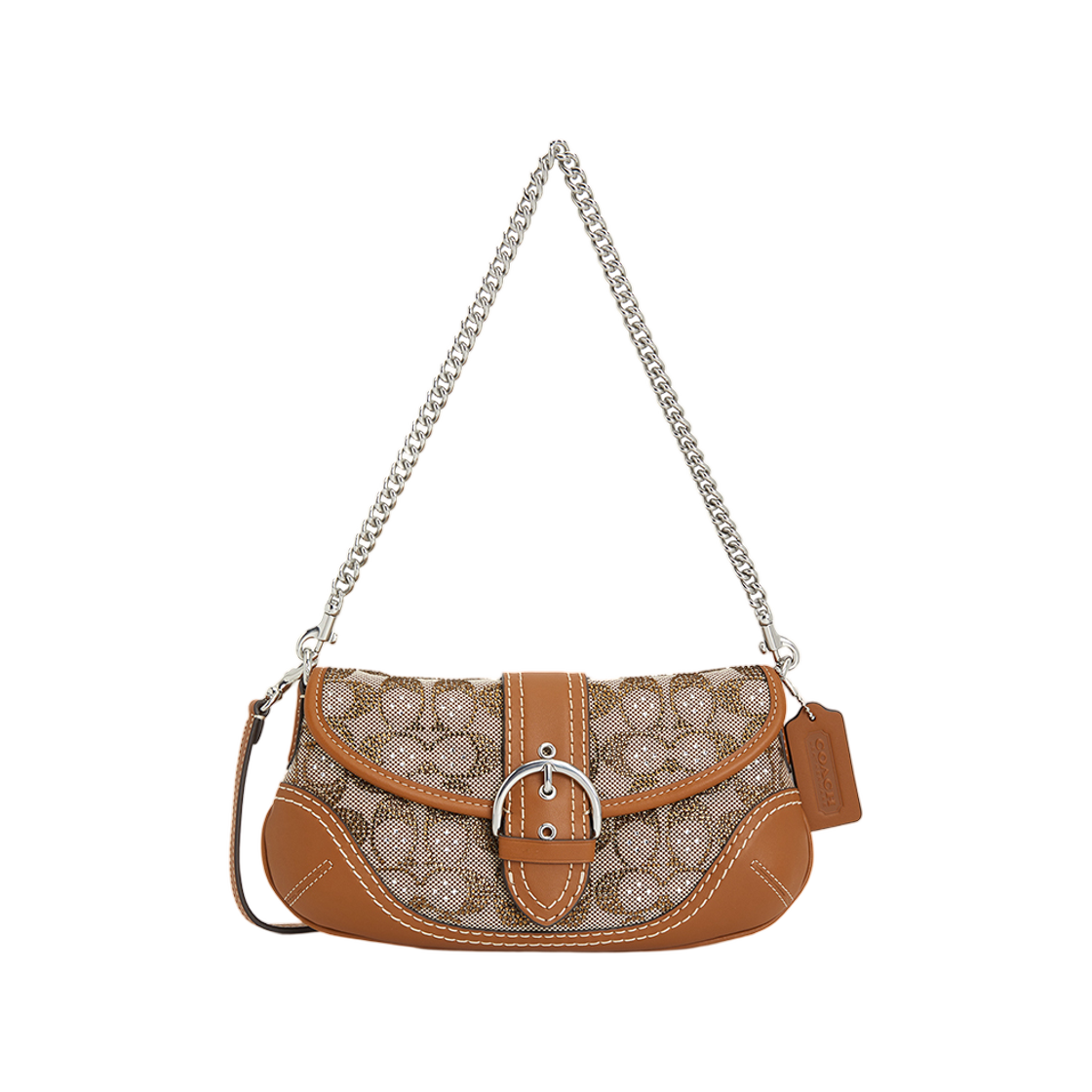 CBJ65-LHBAR Coach Soho 25 Crystal Shoulder Bag Brown