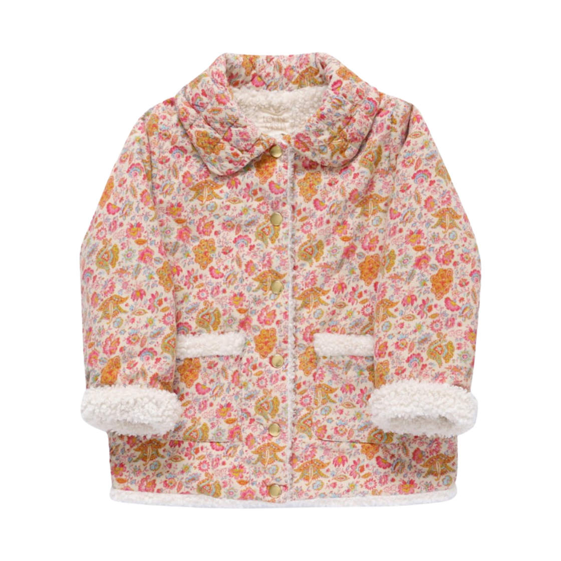 (키즈) 루이스 미샤 데릴라 플로럴 코트 핑크((Kids) Louise Misha Dalila Floral Coat Pink)
