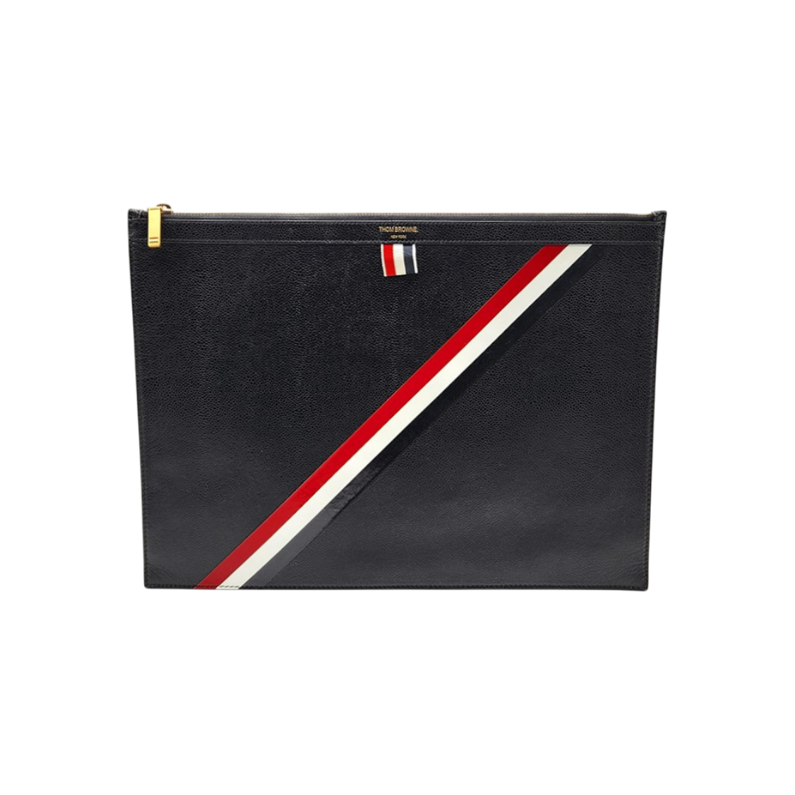 IT28ULGQW3WB Thom Browne Diagonal Large Clutch L299755