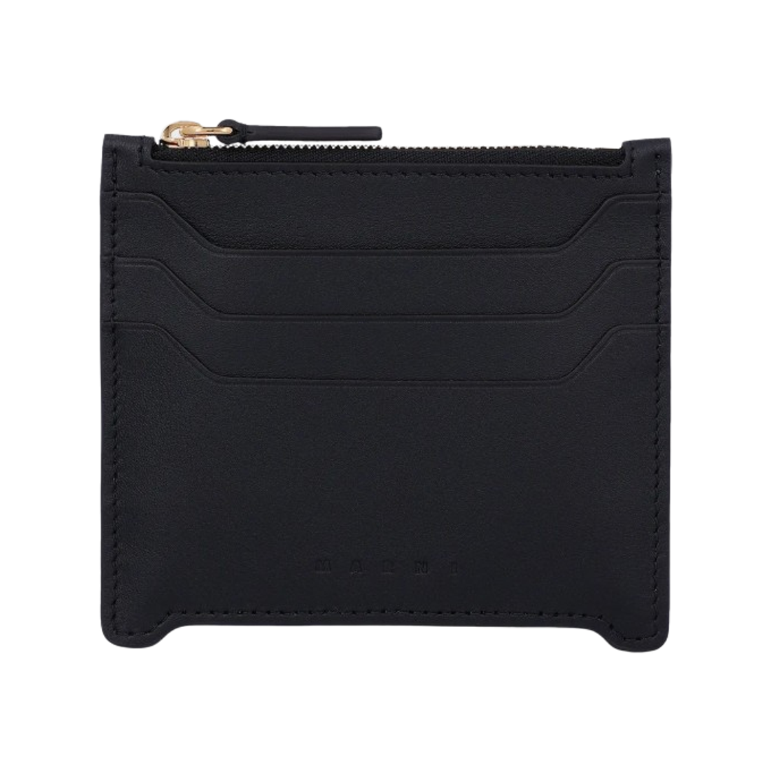 PFMO0112U0-P6948-00N99 Marni Leather Zip Card Holder Black