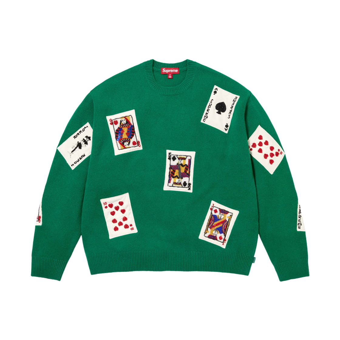 슈프림 비디드 카드 스웨터 그린 - 25FW