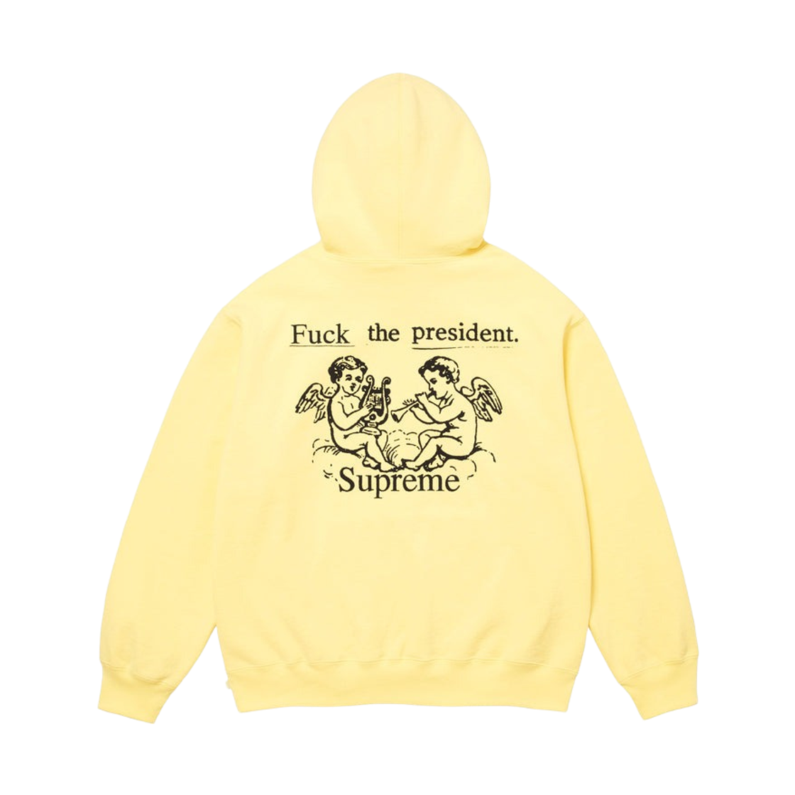 슈프림 프레지던트 후드 스웨트셔츠 라이트 옐로우 - 25FW