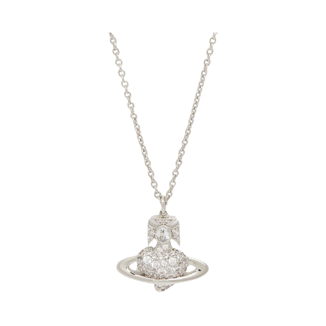 630203G0-02P102 (W) Vivienne Westwood Agnatha Bath Relief Necklace Silver
