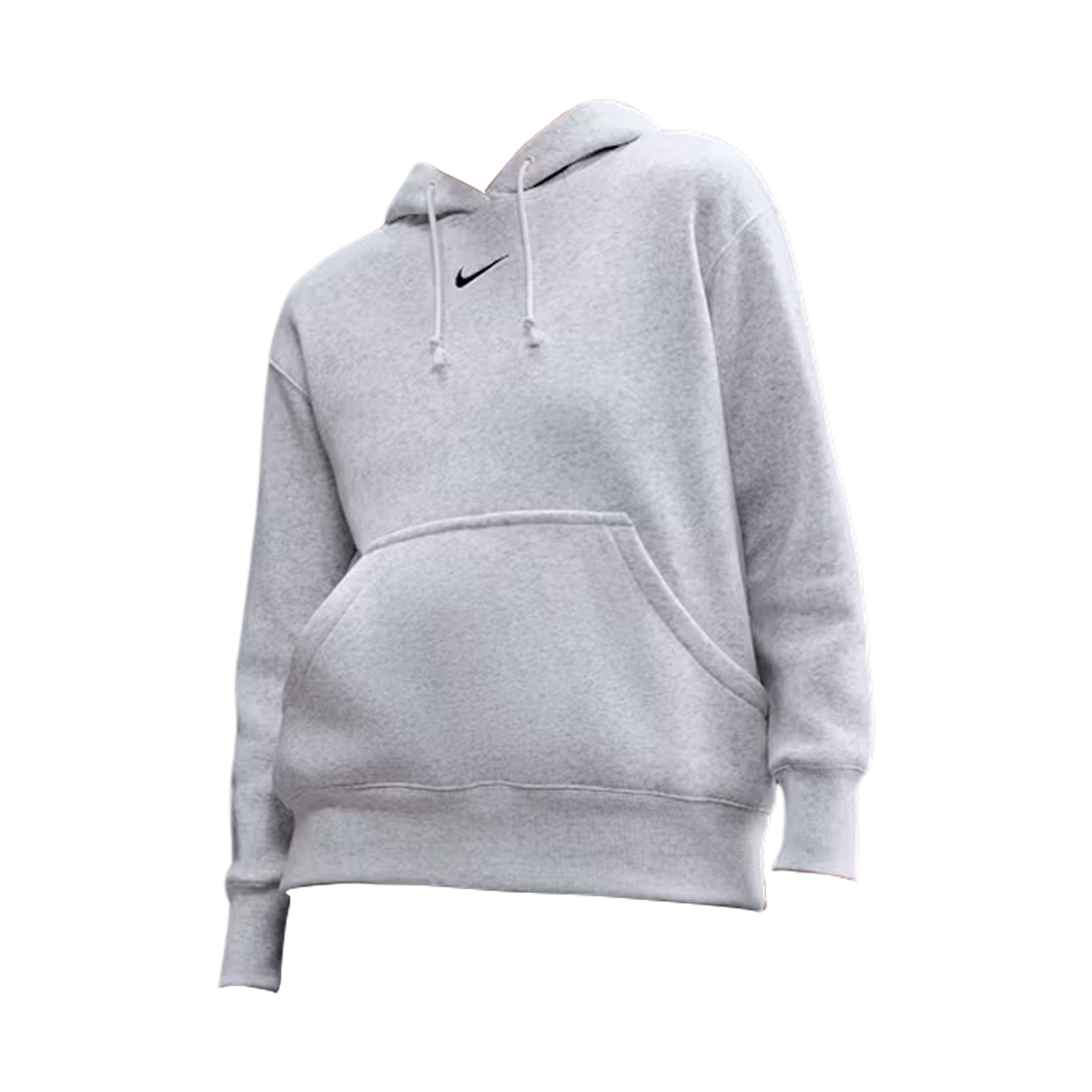 (W) 나이키 NSW 피닉스 플리스 오버사이즈 풀오버 후드 버치 헤더 블랙 - 아시아((W) Nike NSW Phoenix Fleece Oversized Pullover Hoodie Birch Heather Black - Asia) - 1