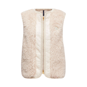 (W) Moncler Tournel Teddy Padded Vest Light Beige - 25FW